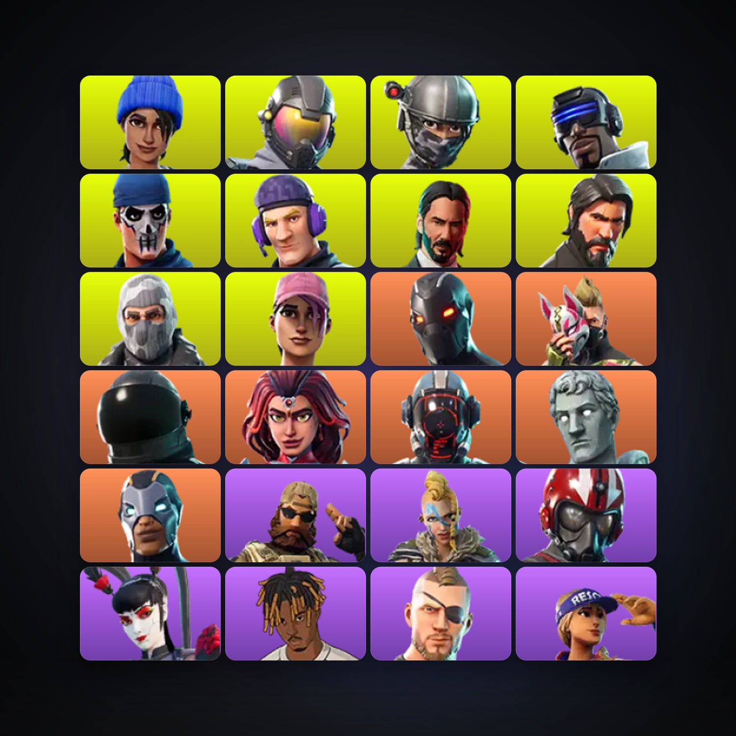هالحساب فورتنايت، لوكر 37 سكن، 800 فيبوكس، لفل 565، 132 فوز — HabibiAccounts