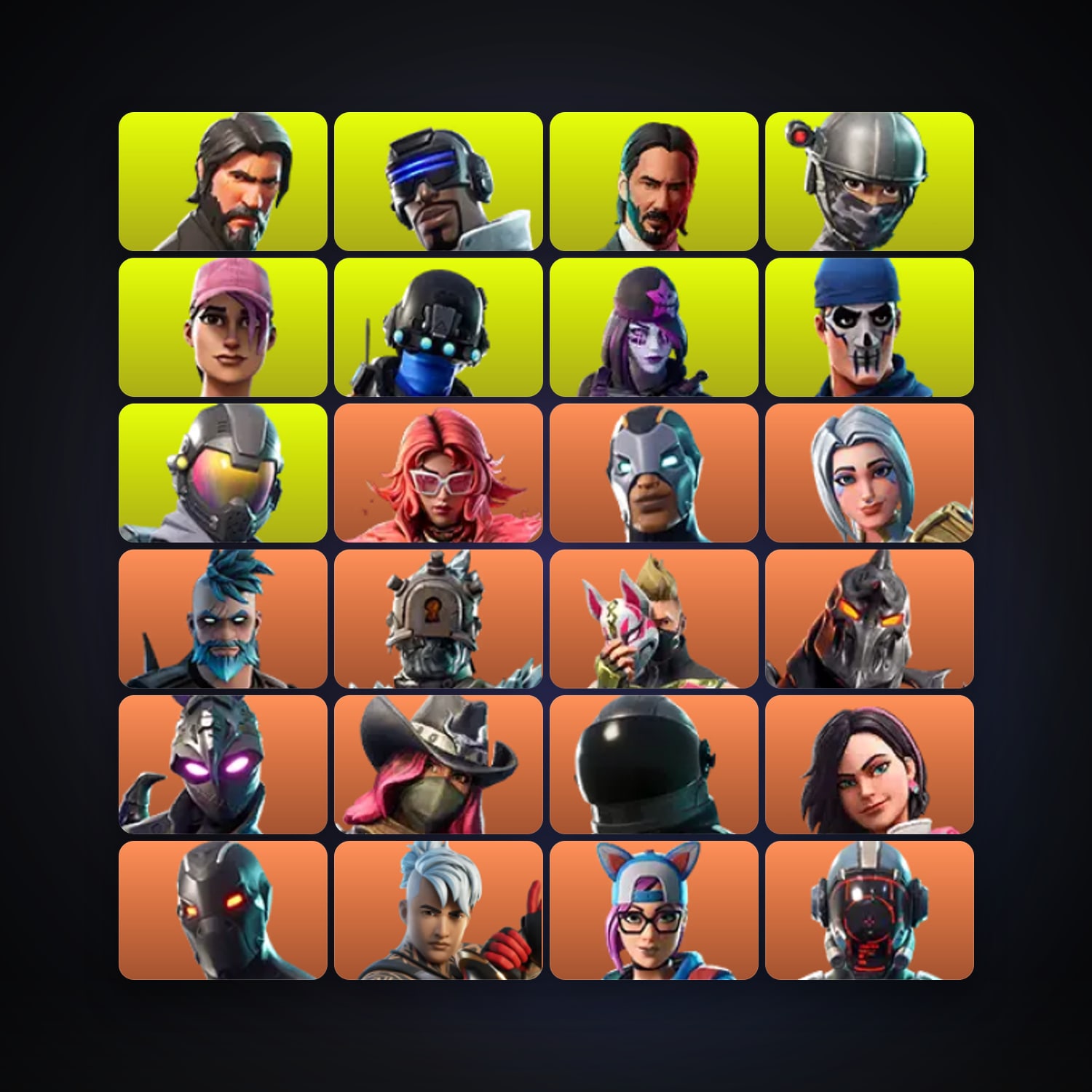 Fortnite locker — 151 skins — lvl 1207 — HabibiAccounts