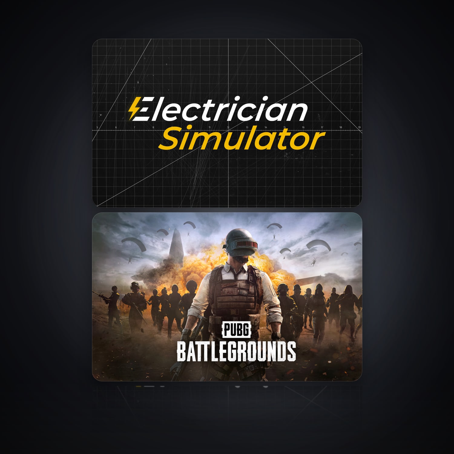 Electrician Simulator & PUBG: BATTLEGROUNDS | 2 Games — HabibiAccounts