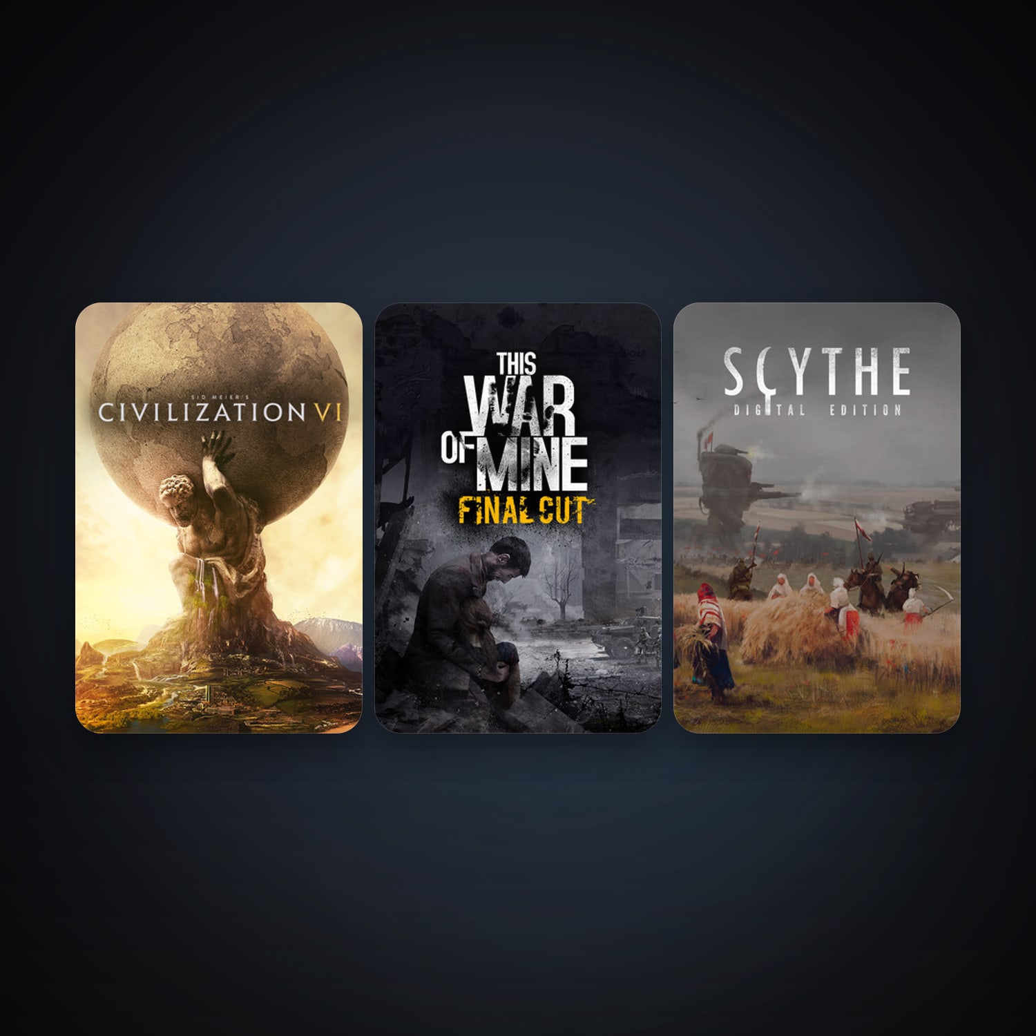 This War of Mine + Sid Meier's Civilization VI, 5 games, clean — HabibiAccounts