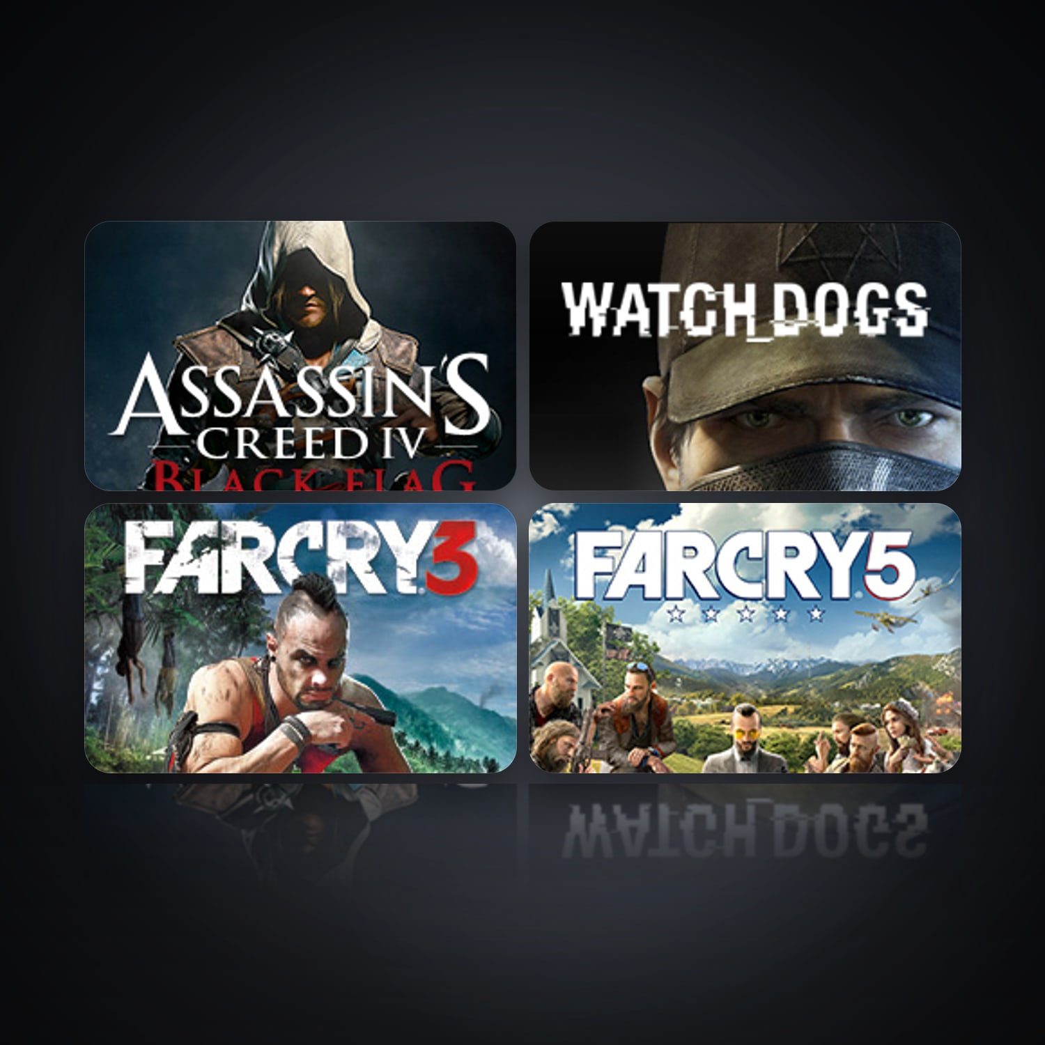 هالحساب يوبيسوفت فيه Assassin’s Creed IV Black Flag وWatch_Dogs، BR، 5 ألعاب — HabibiAccounts