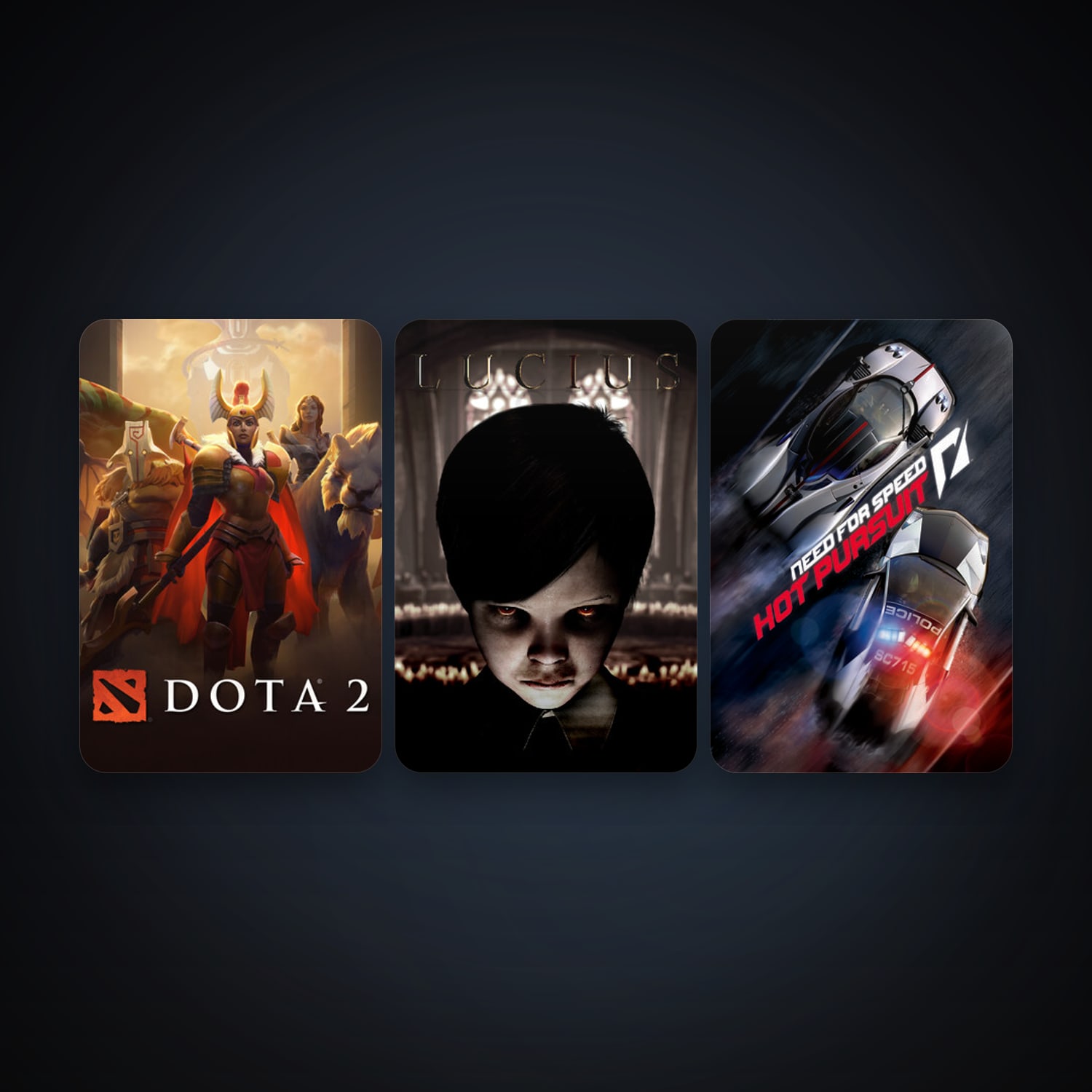 Dota 2 + Need For Speed: Hot Pursuit, 3 games, clean — HabibiAccounts