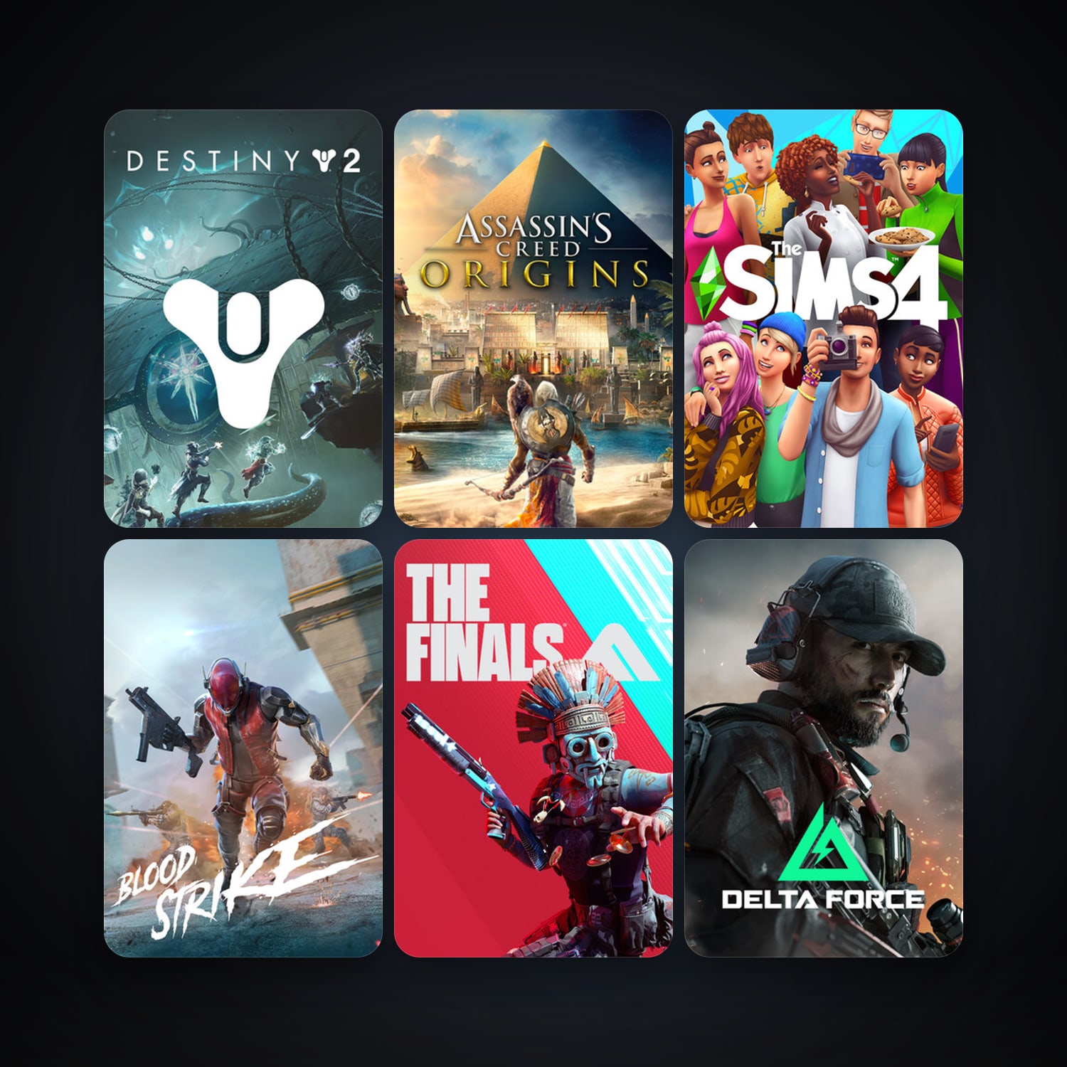 Assassin's Creed Origins + Destiny 2, 9 games, clean — HabibiAccounts