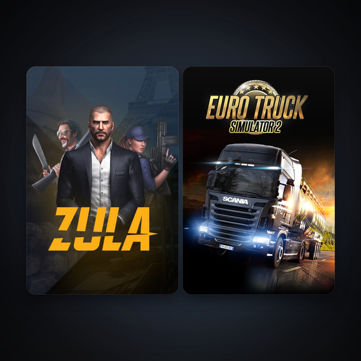 Euro Truck Simulator 2 + Zula Türkiye, 4 games, clean — HabibiAccounts