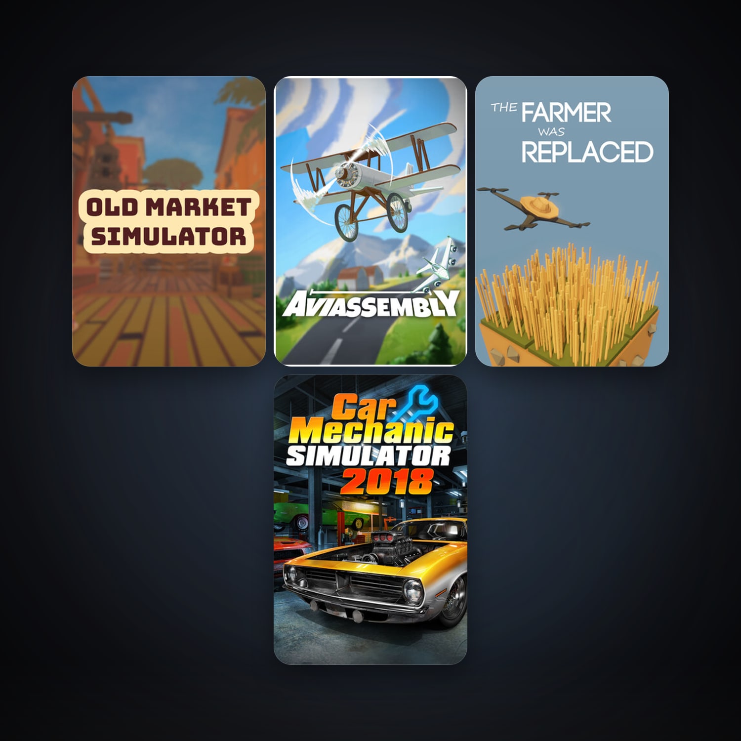 Car Mechanic Simulator 2018 + The Farmer Was Replaced, 5 games, clean — HabibiAccounts