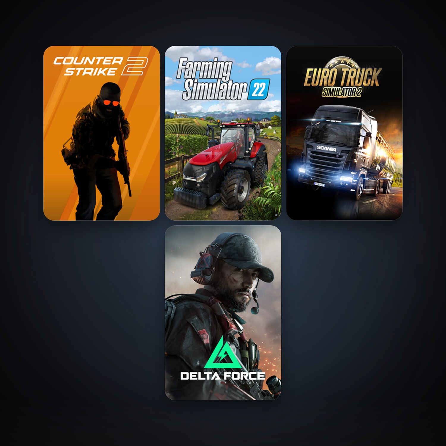 CS2 Prime + Euro Truck Simulator 2, 10 games, clean — HabibiAccounts