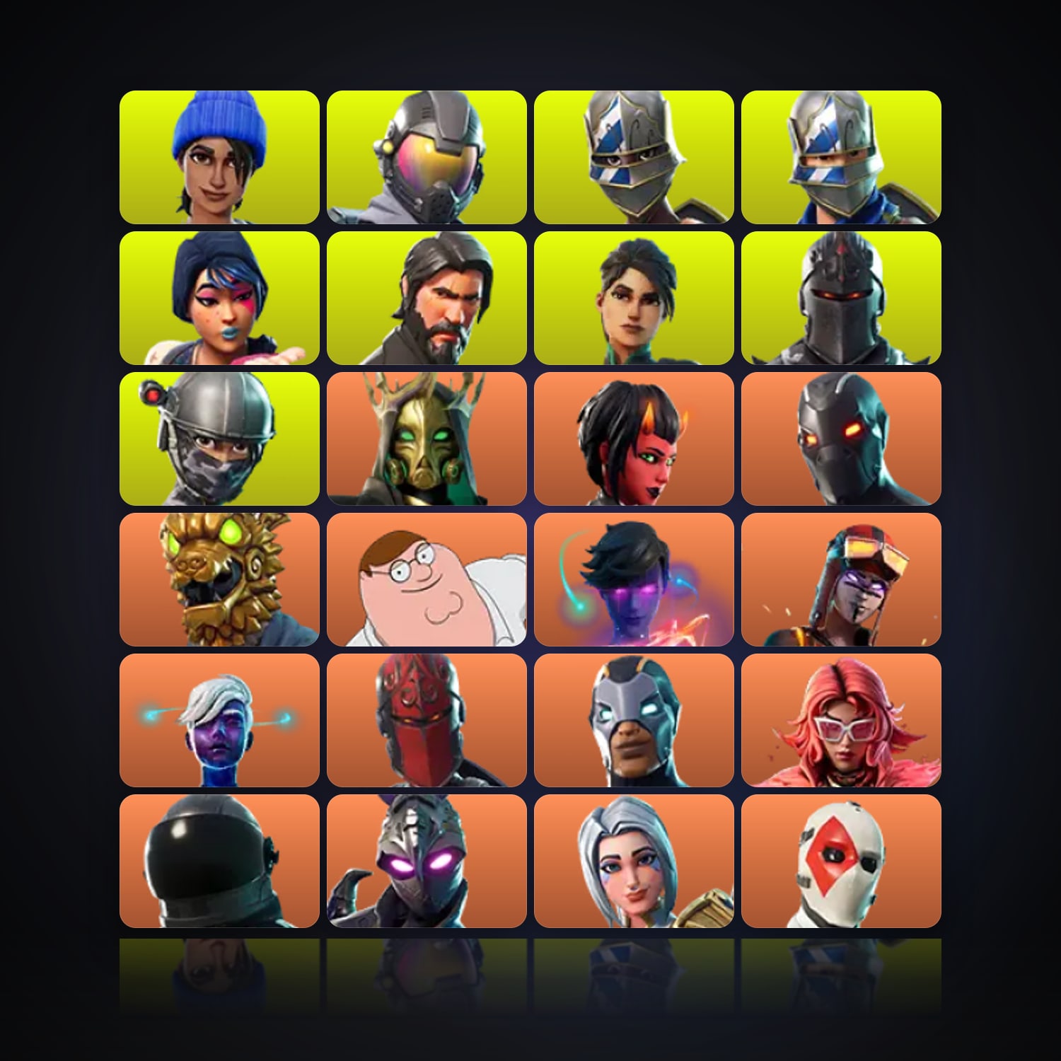 Fortnite | 255 Skins | 50 V-Bucks | Level 1141 | 65 Wins — HabibiAccounts