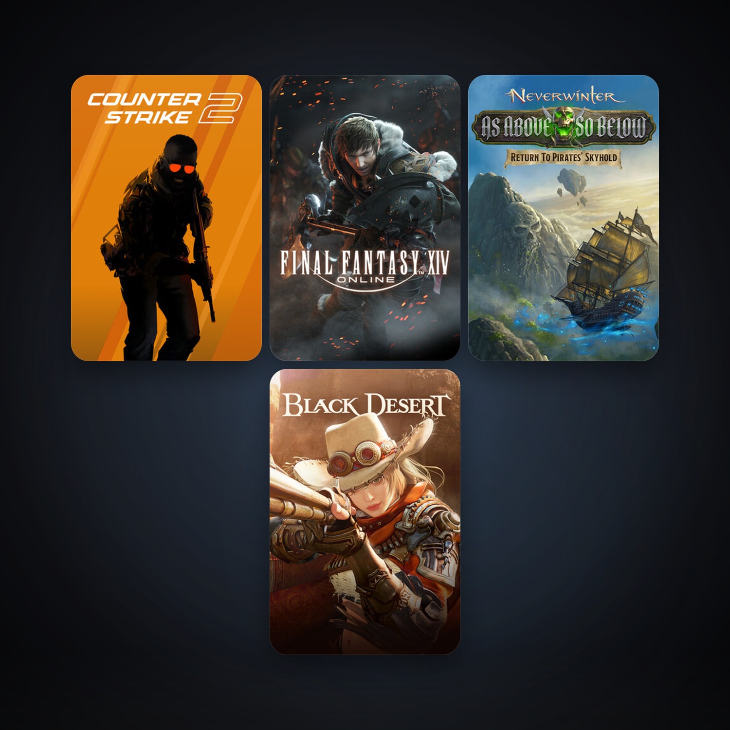 CS2 Prime + FINAL FANTASY XIV Online, 7 games, Steam 10, clean — HabibiAccounts