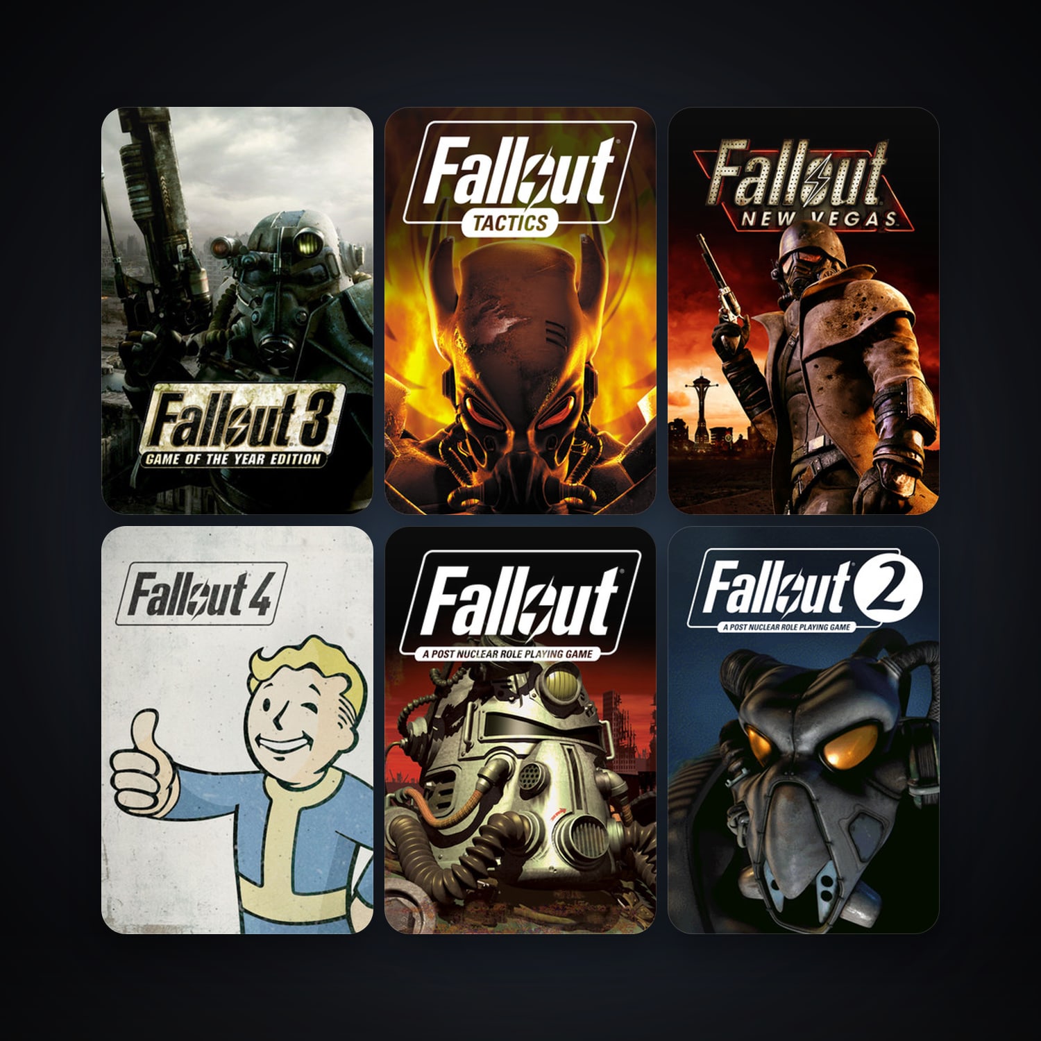 Fallout 3: Game of the Year Edition + Fallout: New Vegas, 6 games, clean — HabibiAccounts