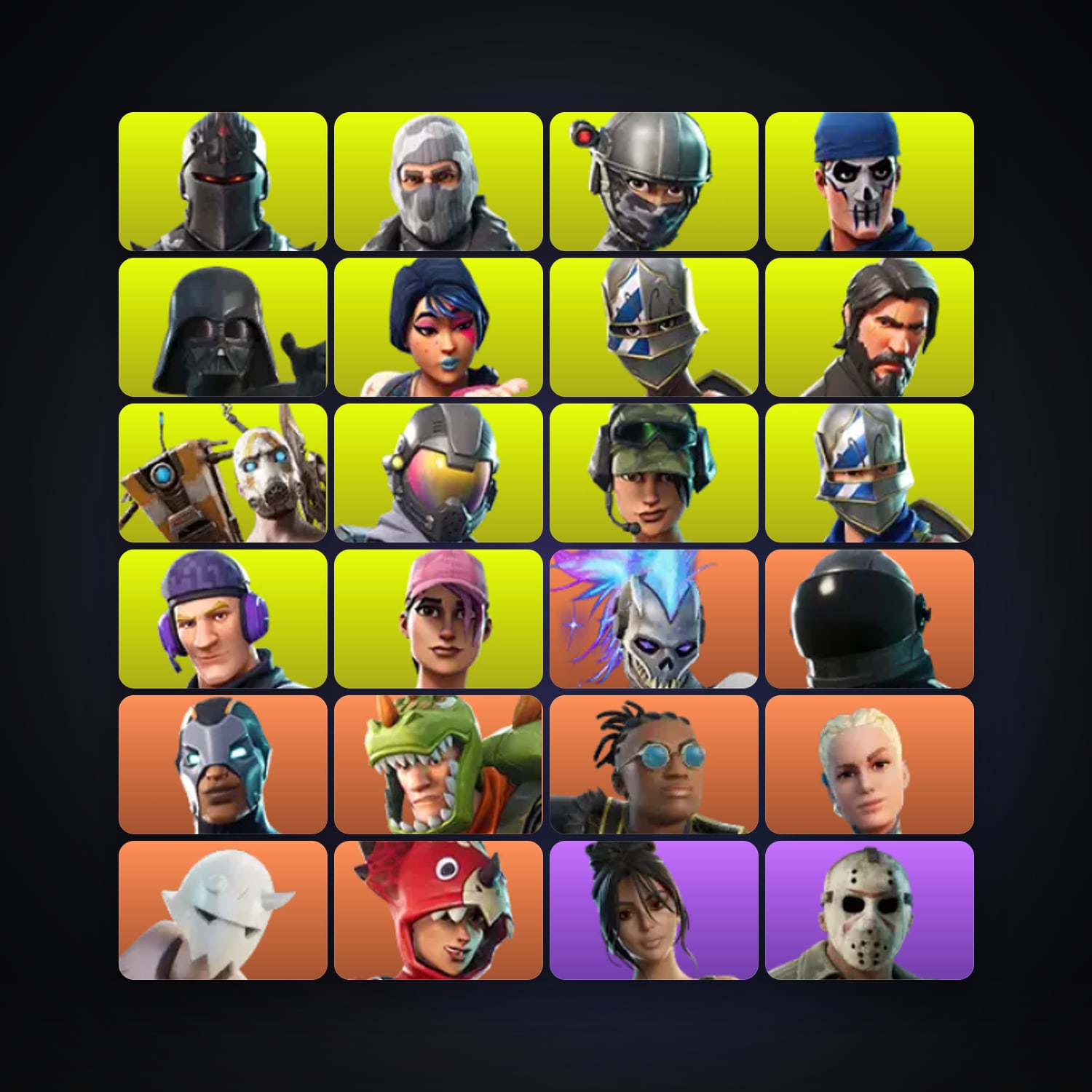 هالحساب فورتنايت، اللوكر مليان 93 سكن، 350 فيبوكس، لفل 1351، 147 فوز — HabibiAccounts