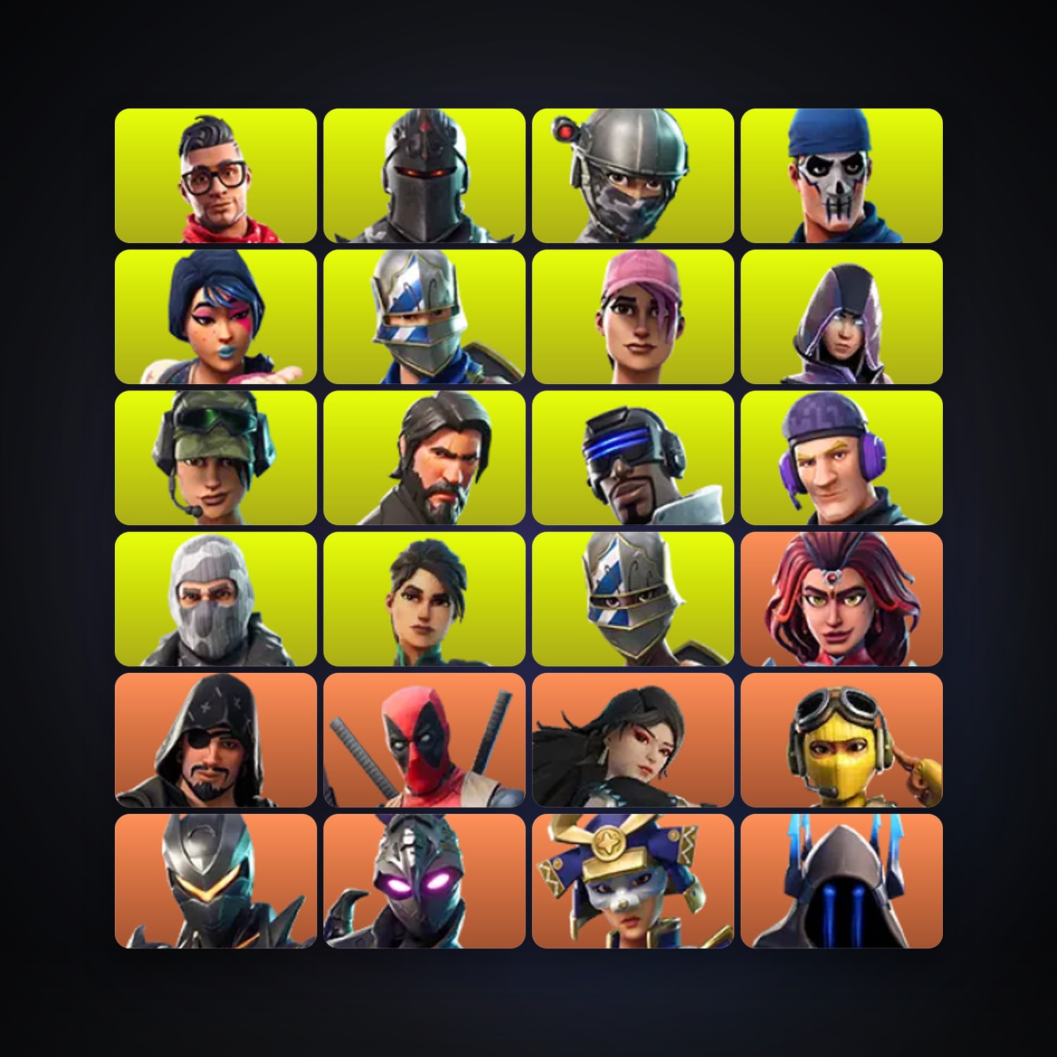 Fortnite locker — 193 skins — lvl 2600 — HabibiAccounts