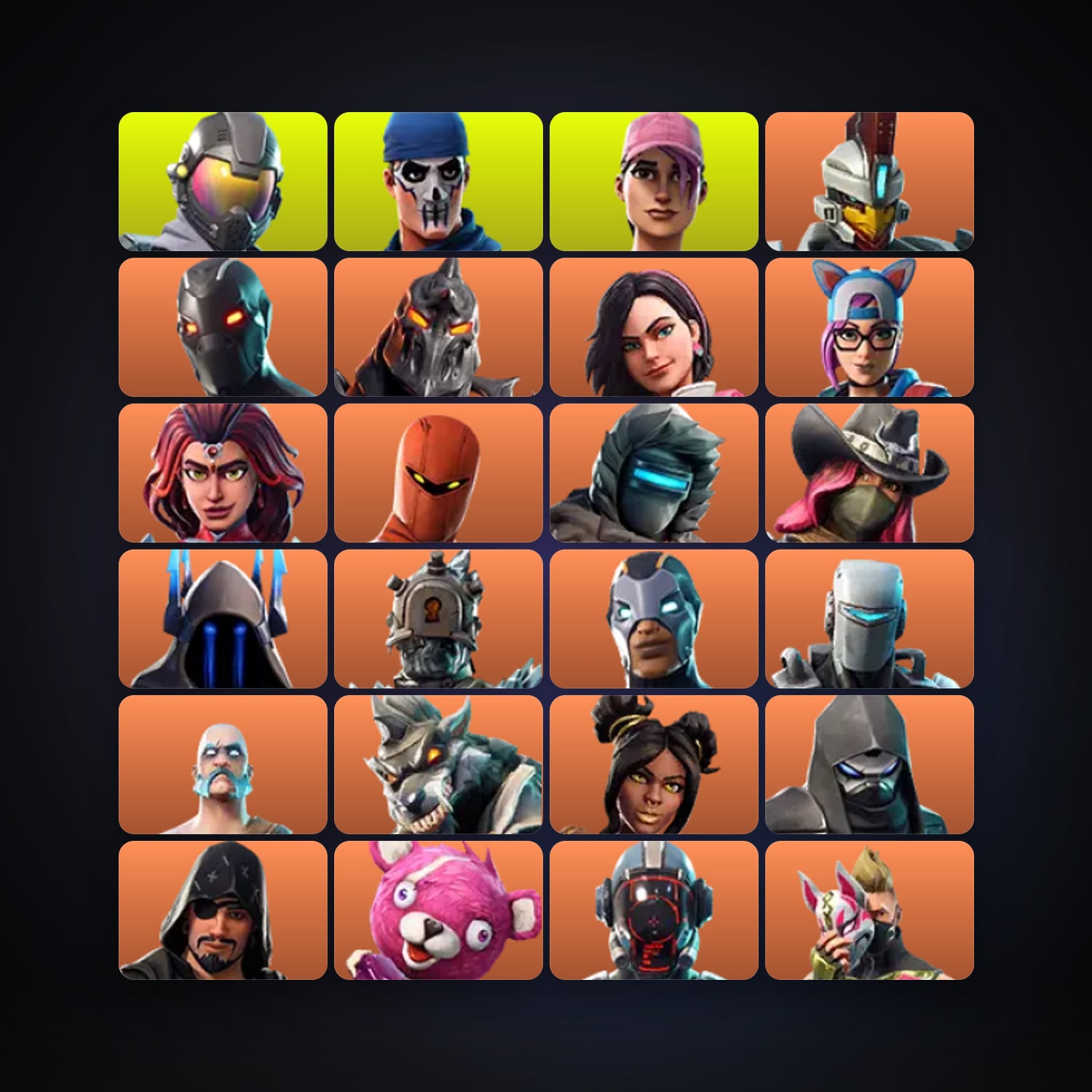 Fortnite locker — 169 skins — 1.5K V-Bucks — lvl 1815 — HabibiAccounts