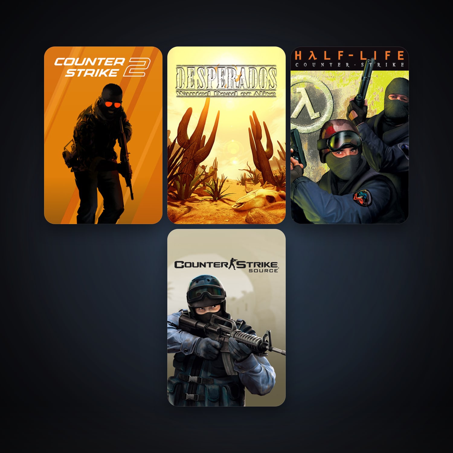 Counter-Strike + Counter-Strike: Source, 7 games, clean — HabibiAccounts