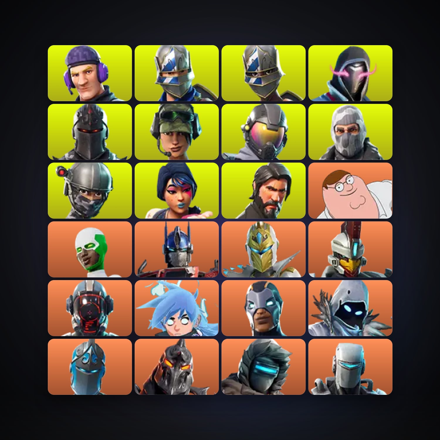 Fortnite locker — 115 skins — 250 V-Bucks — lvl 1295 — HabibiAccounts