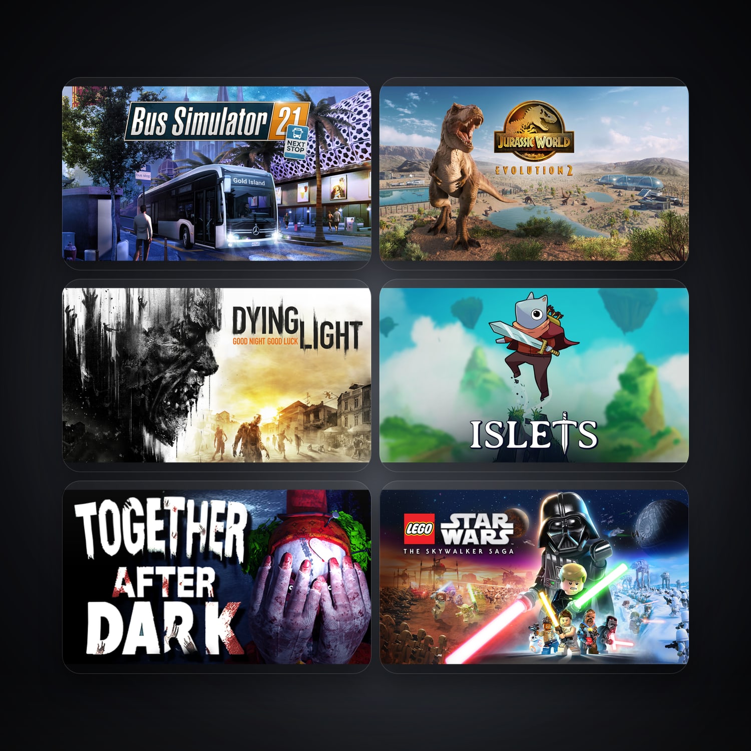 Epic Bus Simulator 21 Next Stop + Jurassic World Evolution 2 — TH — 6 games — HabibiAccounts