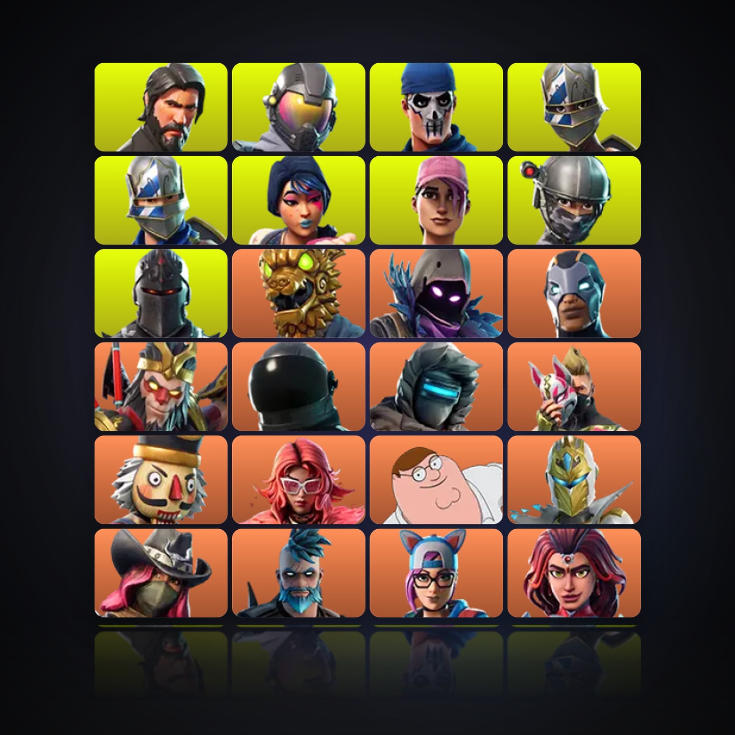 Fortnite | 96 Skins | 500 V-Bucks | Level 1581 | 250 Wins — HabibiAccounts