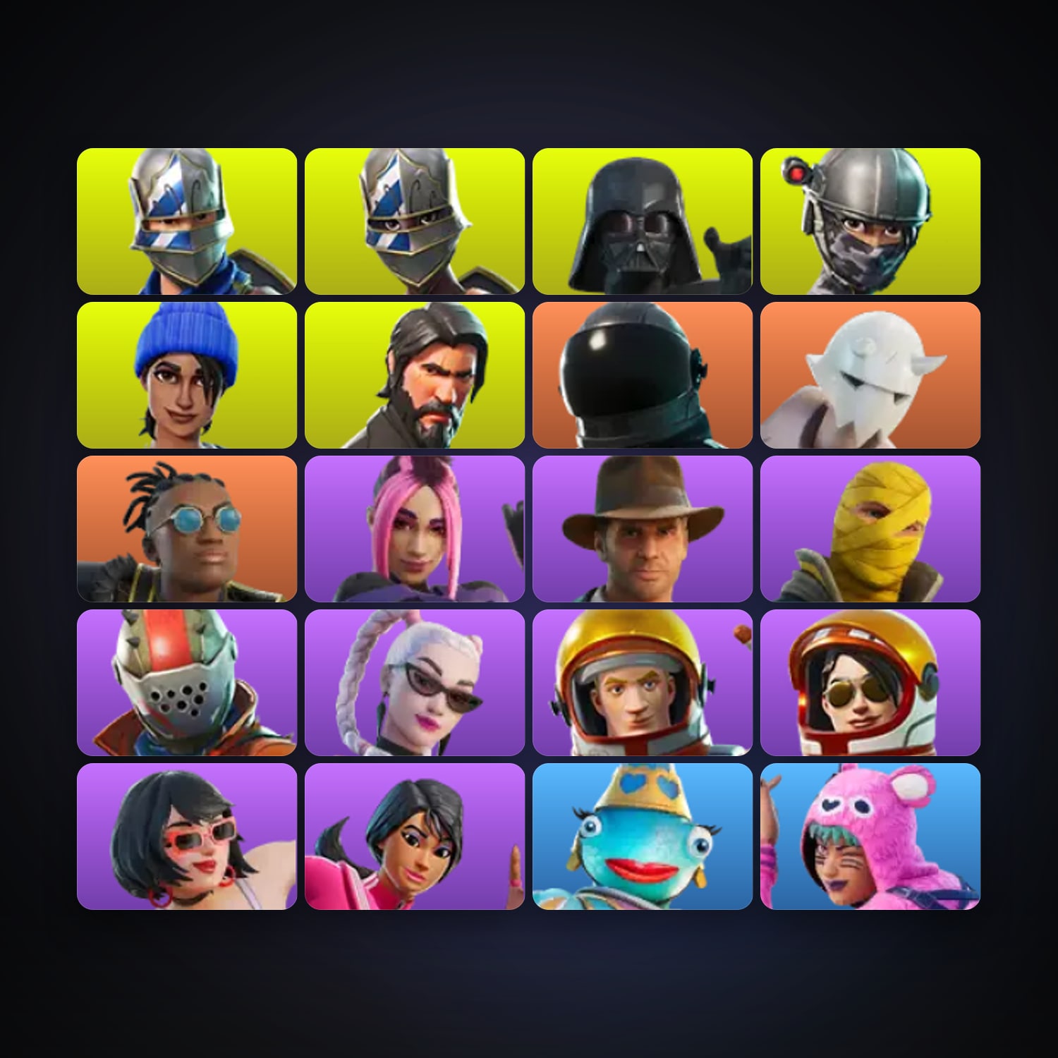Fortnite | 20 Skins | 200 V-Bucks | Level 547 | 53 Wins — HabibiAccounts