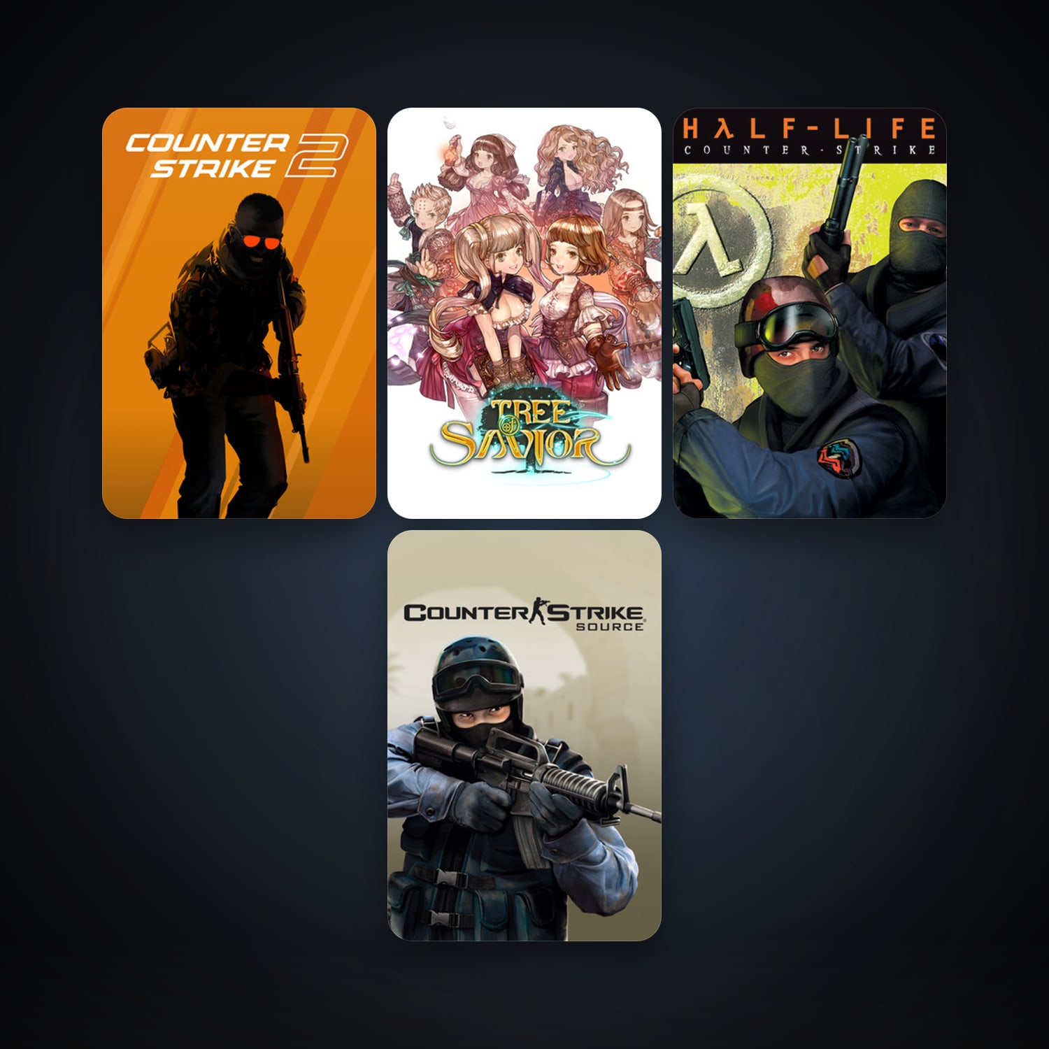 Counter-Strike + Counter-Strike: Source, 7 games, clean — HabibiAccounts
