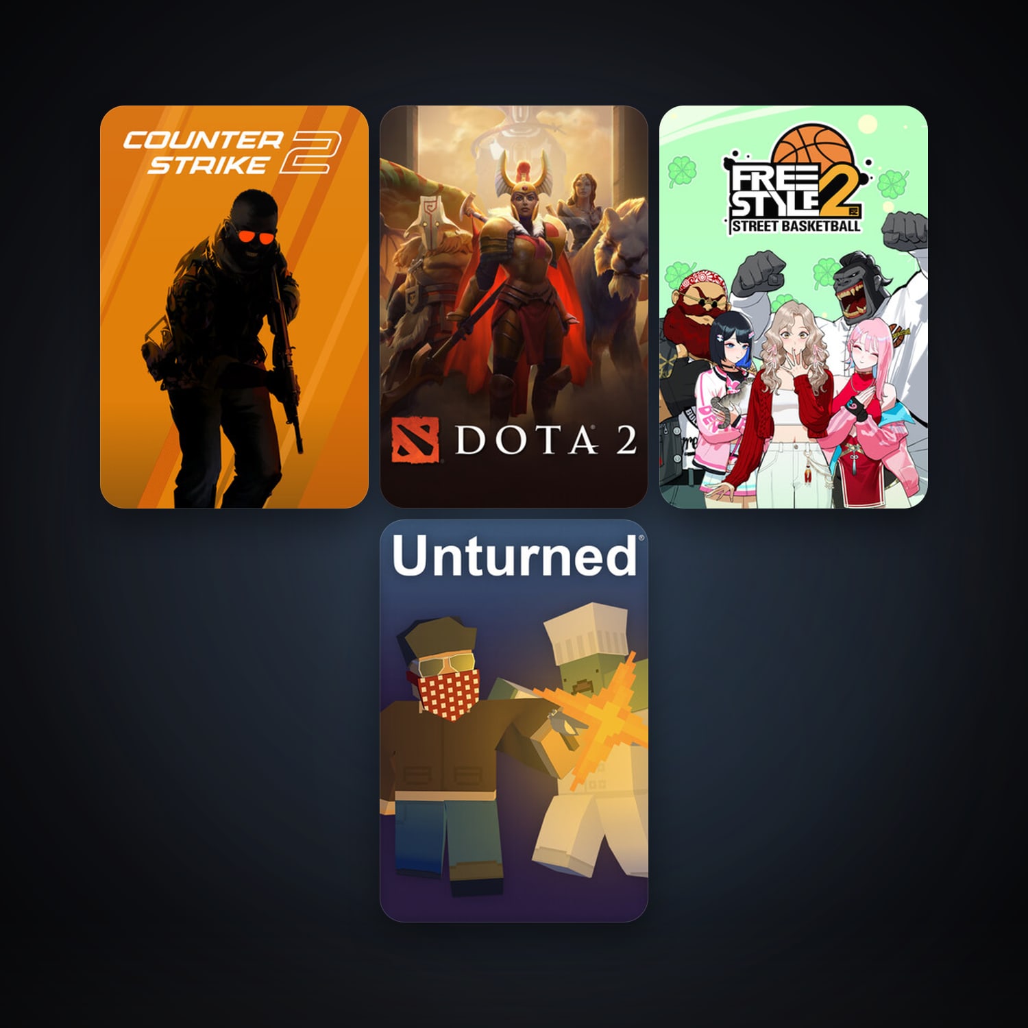 Dota 2 + CS2 Prime, 4 games, clean — HabibiAccounts