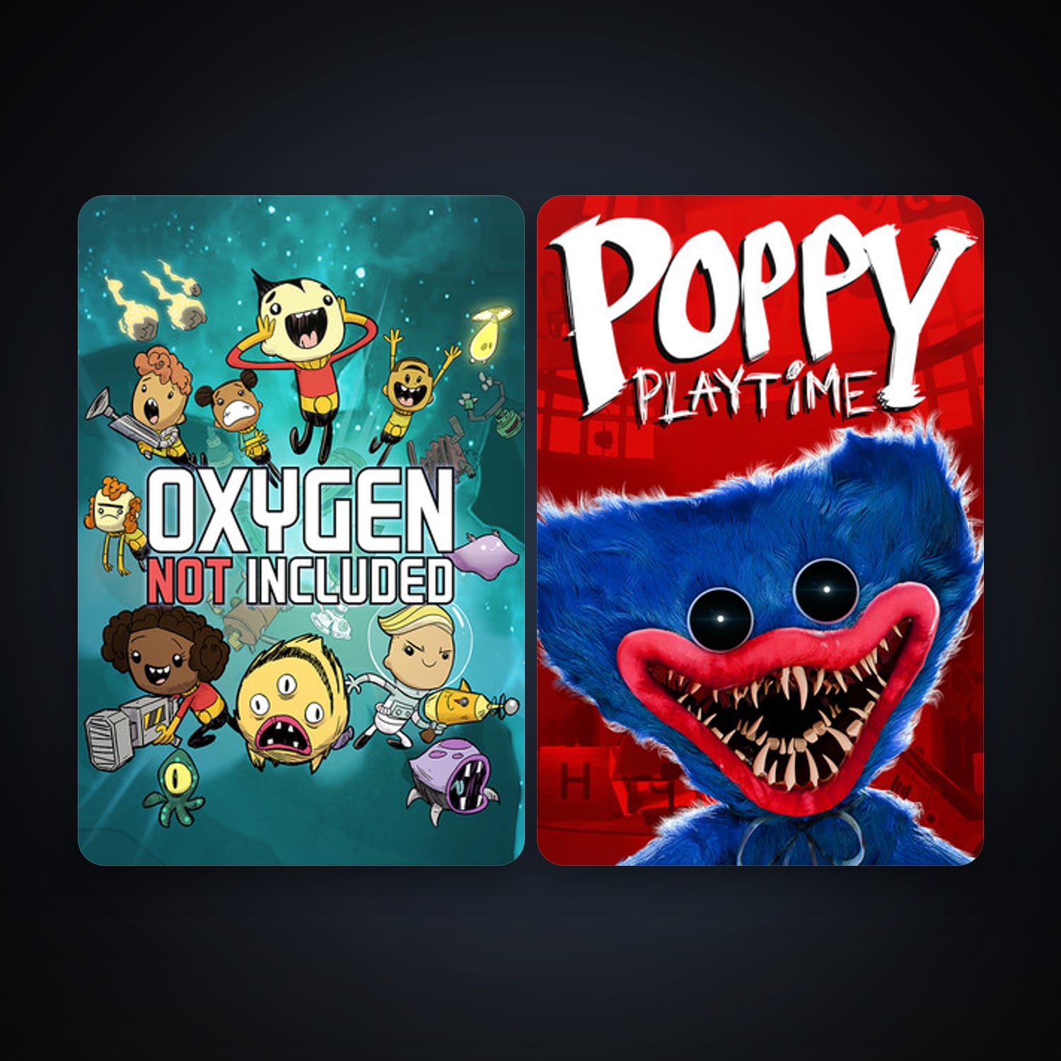 Oxygen Not Included + Poppy Playtime, 2 games, clean — HabibiAccounts