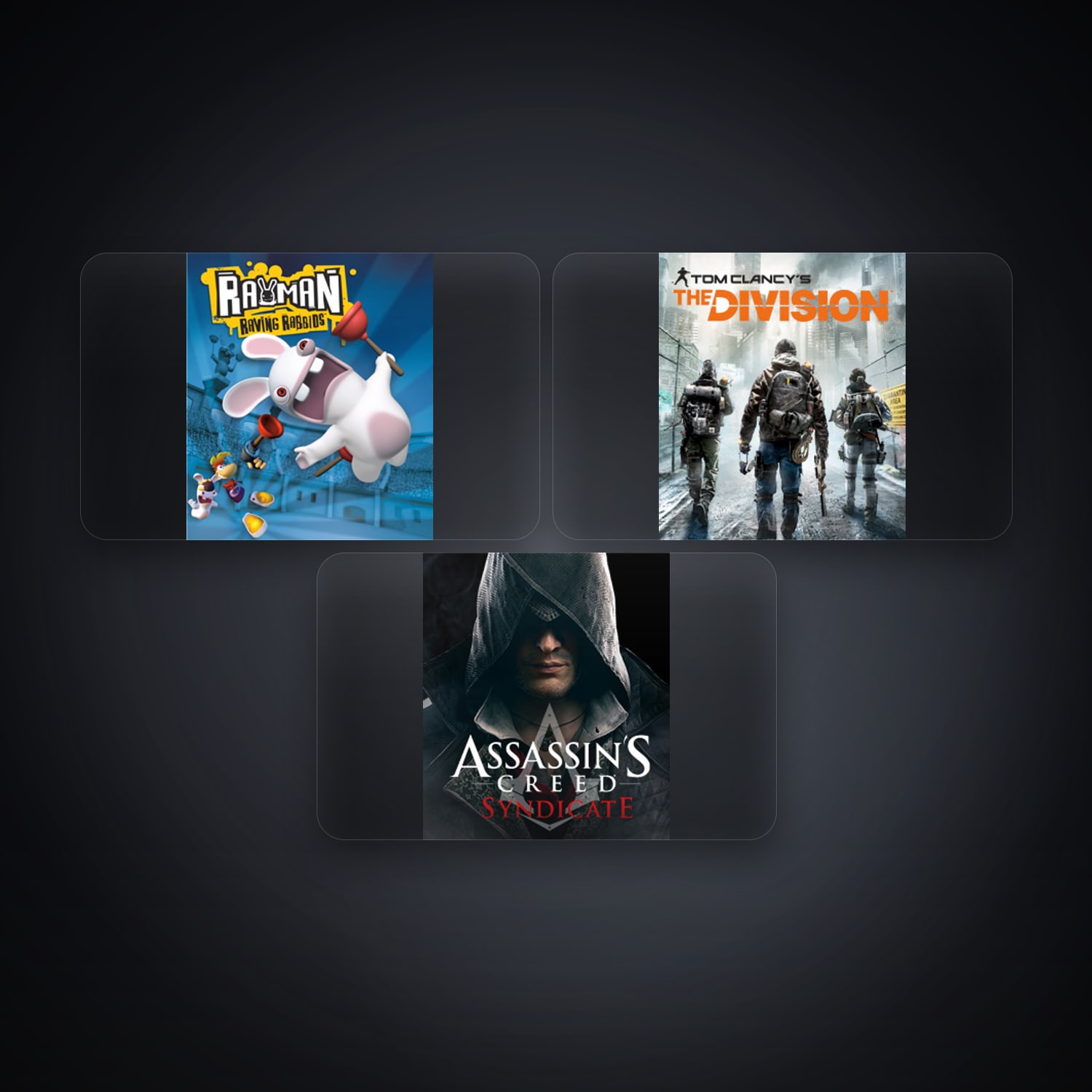 Ubisoft Rayman Raving Rabbids + Tom Clancy's The Division — EG — 3 games — HabibiAccounts