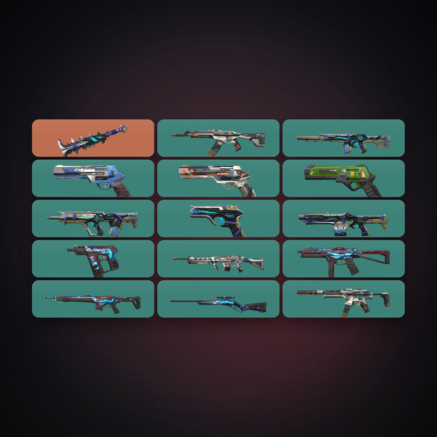 Valorant account: AP Silver 2 locker — 1 knife, 15 skins, lvl 88 — 35 LoL champions — HabibiAccounts