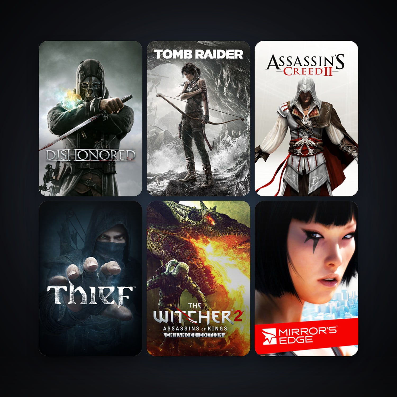 Mirror's Edge + The Witcher 2: Assassins of Kings Enhanced Edition, 11 games, clean — HabibiAccounts