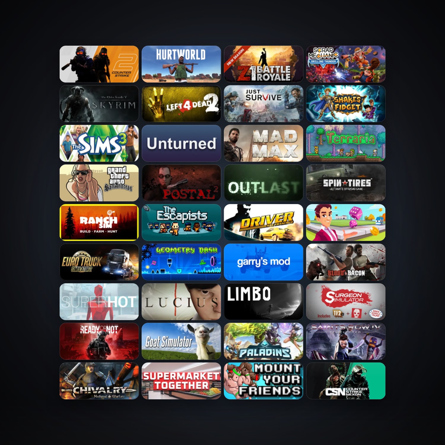 Counter-Strike + Counter-Strike: Source, 163 games, Steam 24, clean — HabibiAccounts