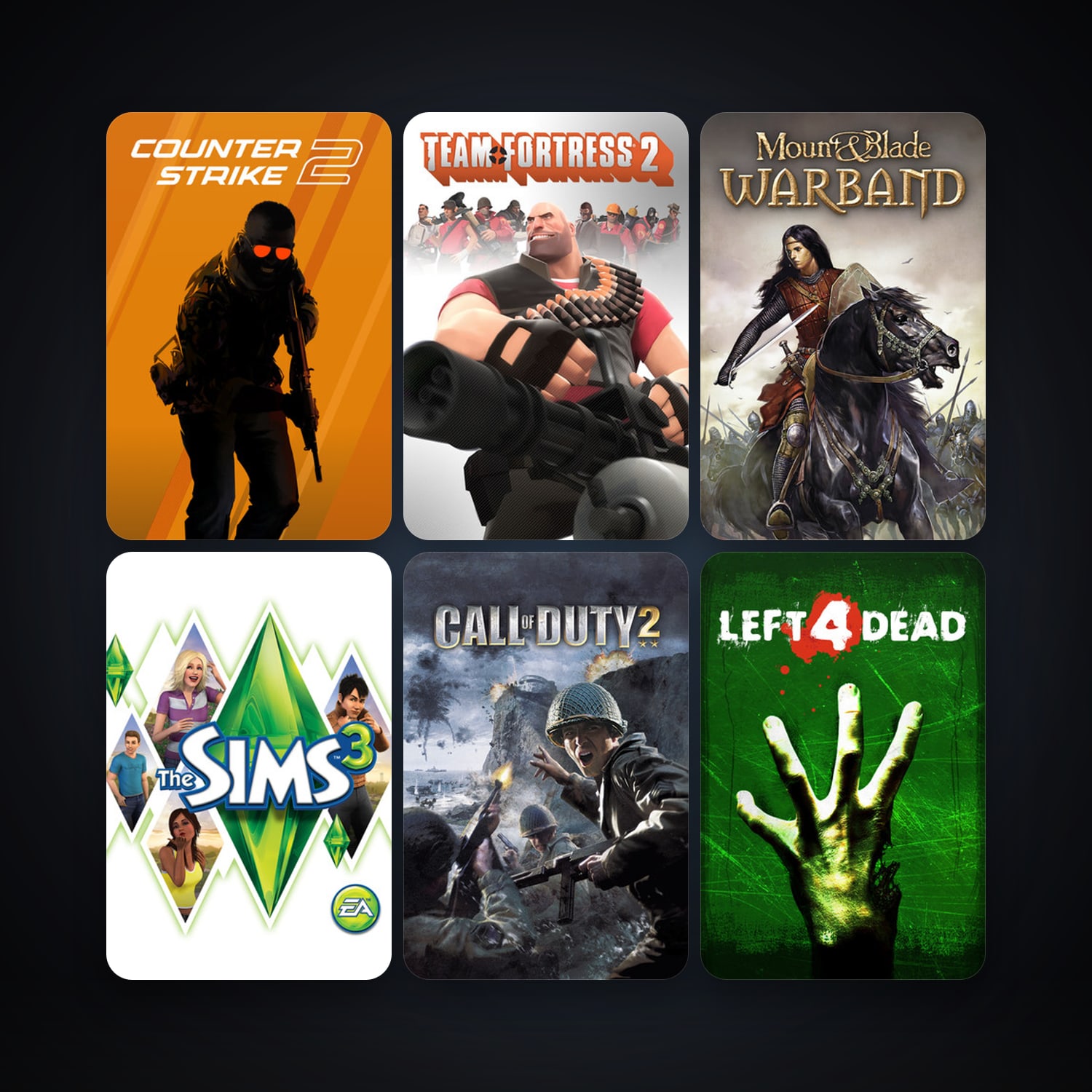 Team Fortress 2 + Left 4 Dead, 20 games, clean — HabibiAccounts