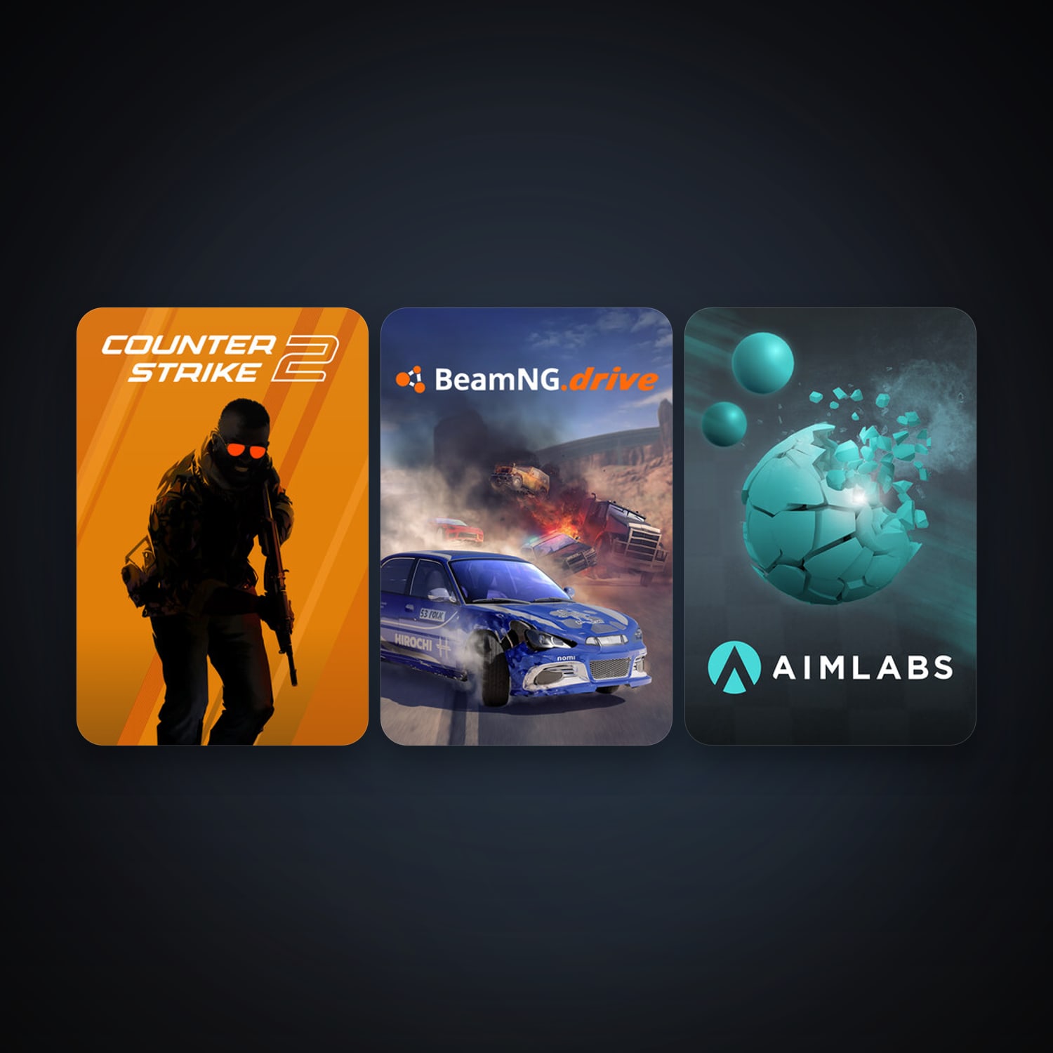 CS2 Prime + BeamNG.drive, 3 games, clean — HabibiAccounts