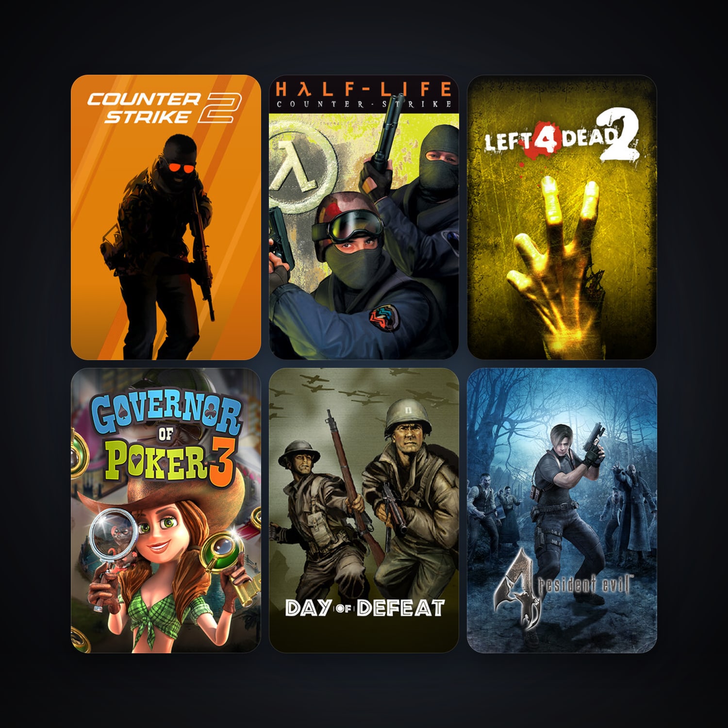 Counter-Strike + Day of Defeat, 17 games, Steam 11, clean — HabibiAccounts