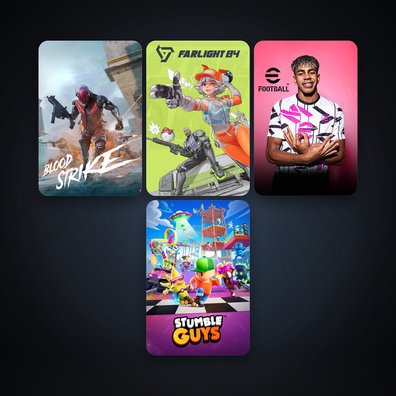 eFootball 2024 + Stumble Guys, 5 games, clean — HabibiAccounts