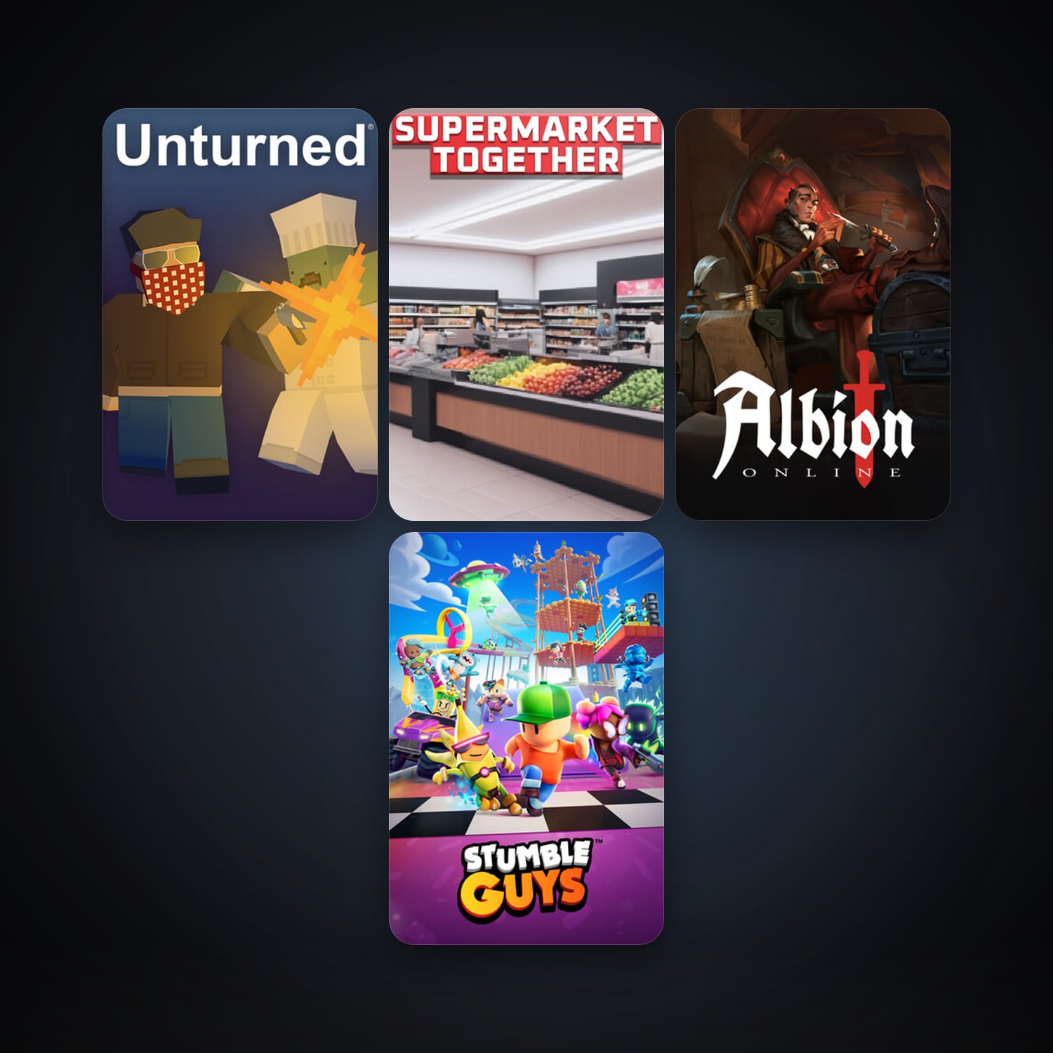Unturned + Albion Online, 6 games, clean — HabibiAccounts