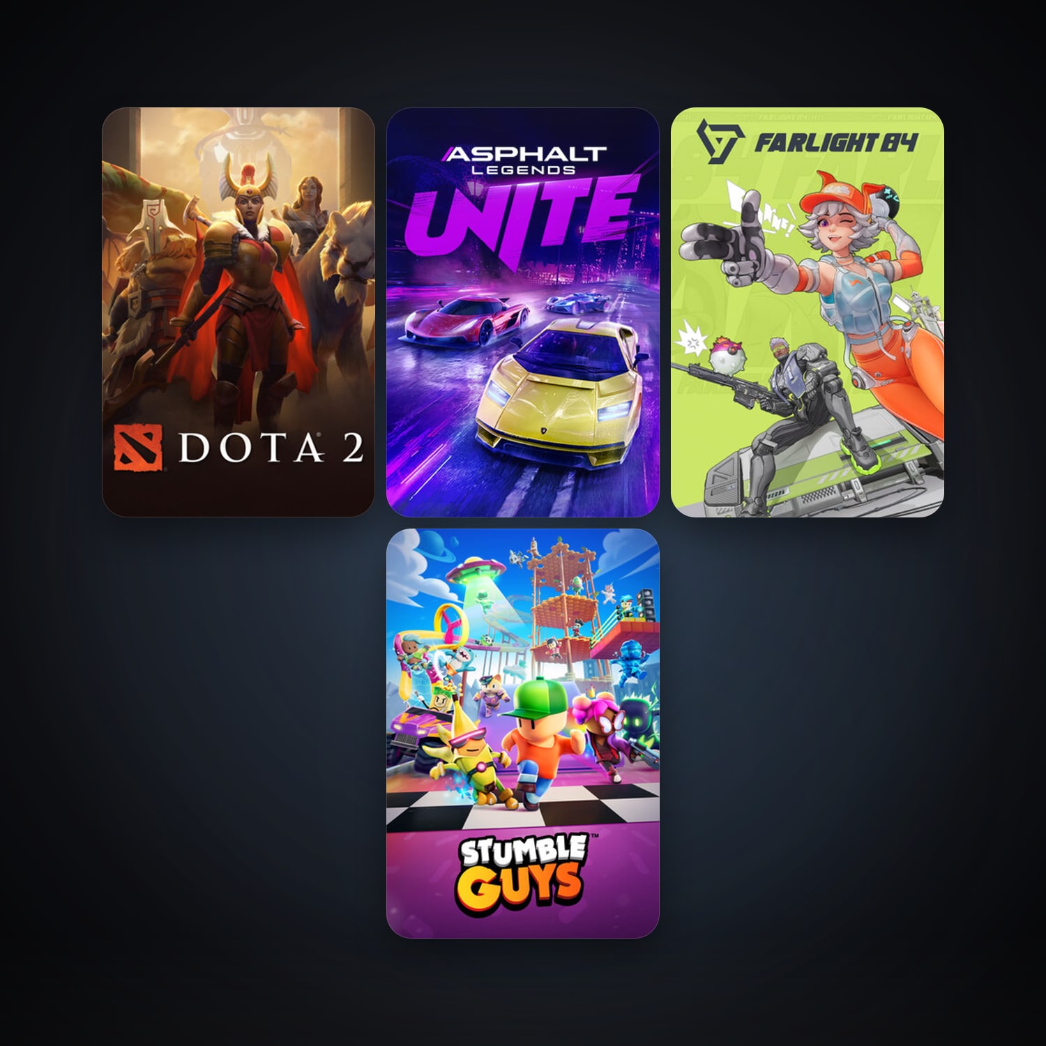 Dota 2 + Stumble Guys, 8 games, clean — HabibiAccounts