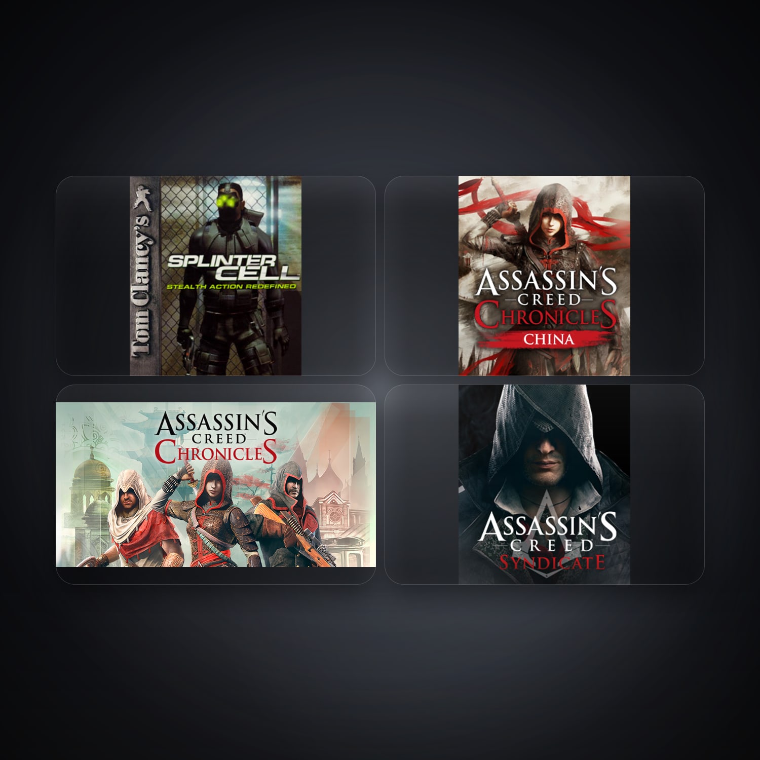 Tom Clancy's Splinter Cell & Assassin's Creed Chronicles China | 5 Games — HabibiAccounts
