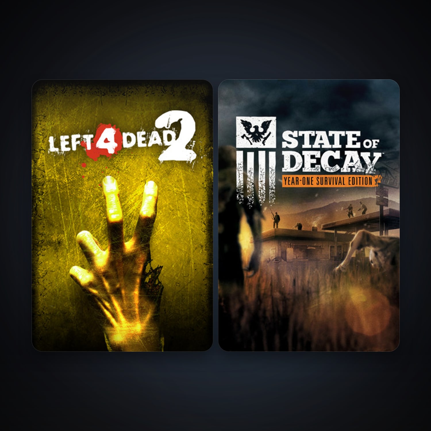 Left 4 Dead 2 + State of Decay: YOSE, 7 games, clean — HabibiAccounts