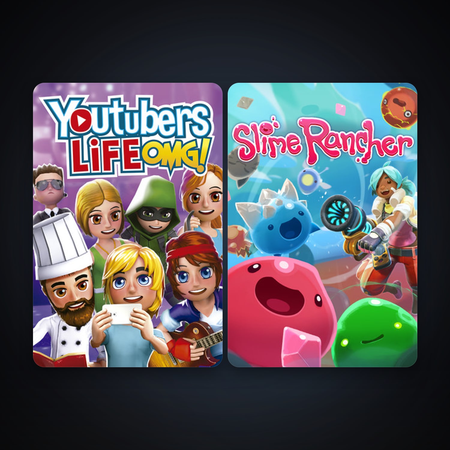 Youtubers Life + Slime Rancher, 3 games, clean — HabibiAccounts