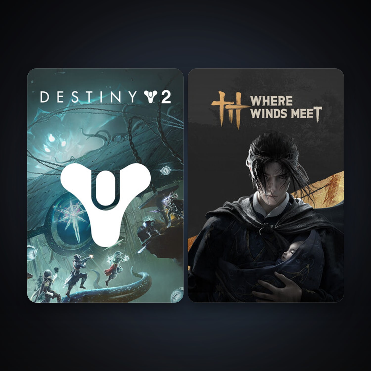 Destiny 2 + Where Winds Meet, 4 games, clean — HabibiAccounts
