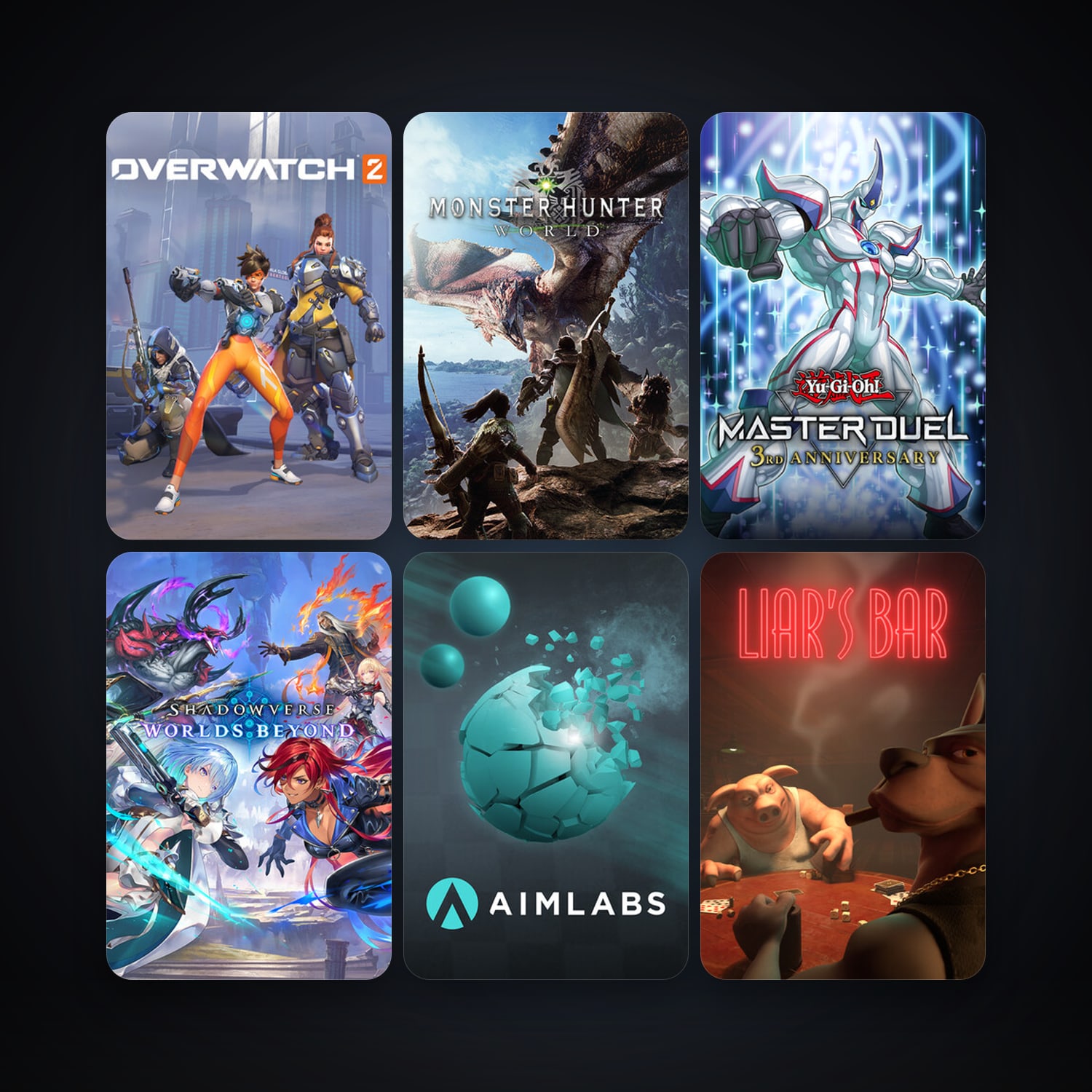 MONSTER HUNTER: WORLD + Aimlabs, 14 games, clean — HabibiAccounts