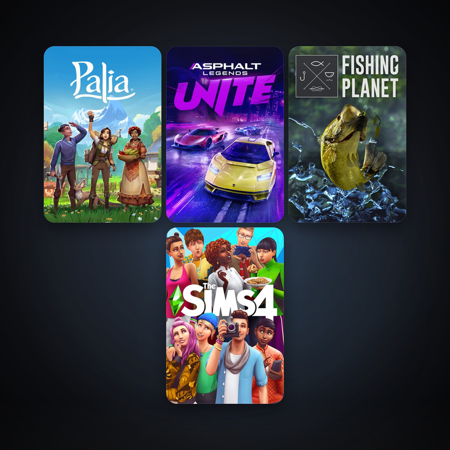 Fishing Planet + The Sims 4, 7 games, clean — HabibiAccounts