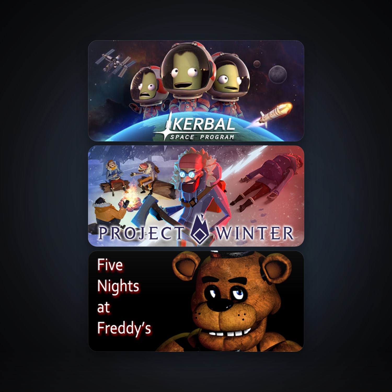 Kerbal Space Program + Five Nights at Freddy's, 3 games, clean — HabibiAccounts