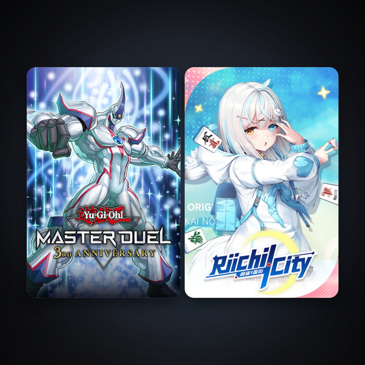 Yu-Gi-Oh! Master Duel + Riichi City, 4 games, clean — HabibiAccounts