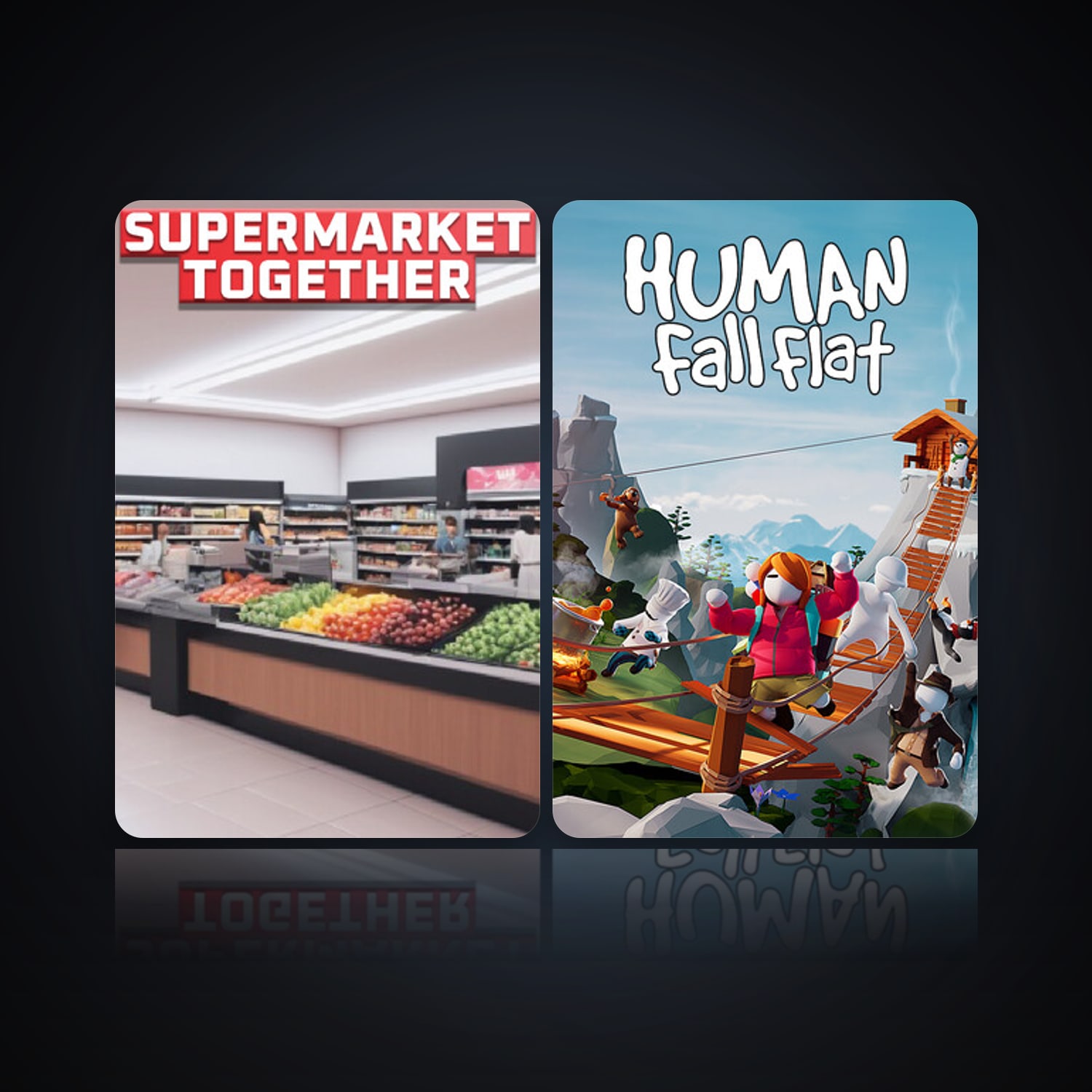 Supermarket Together & Human: Fall Flat — HabibiAccounts