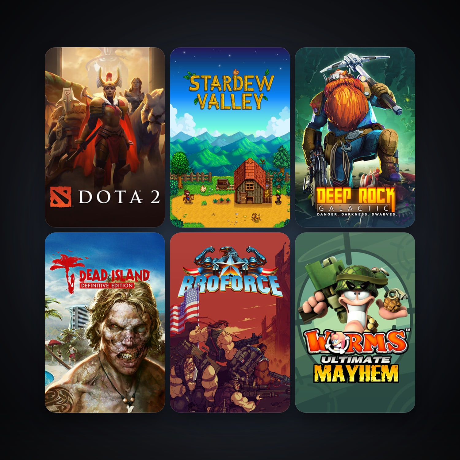 Dota 2 + Worms Ultimate Mayhem, 51 games, clean — HabibiAccounts