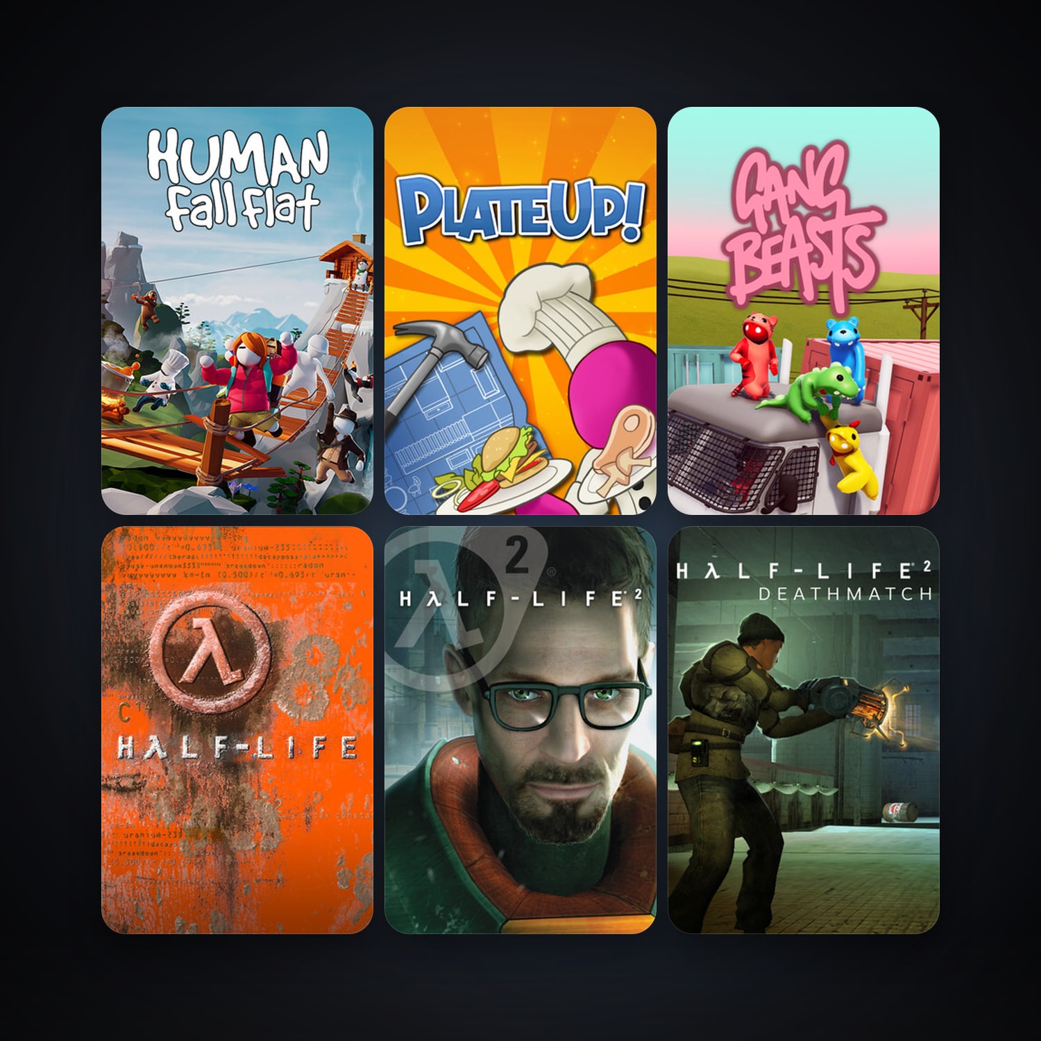 Half-Life + Half-Life 2, 75 games, Steam 10, clean — HabibiAccounts