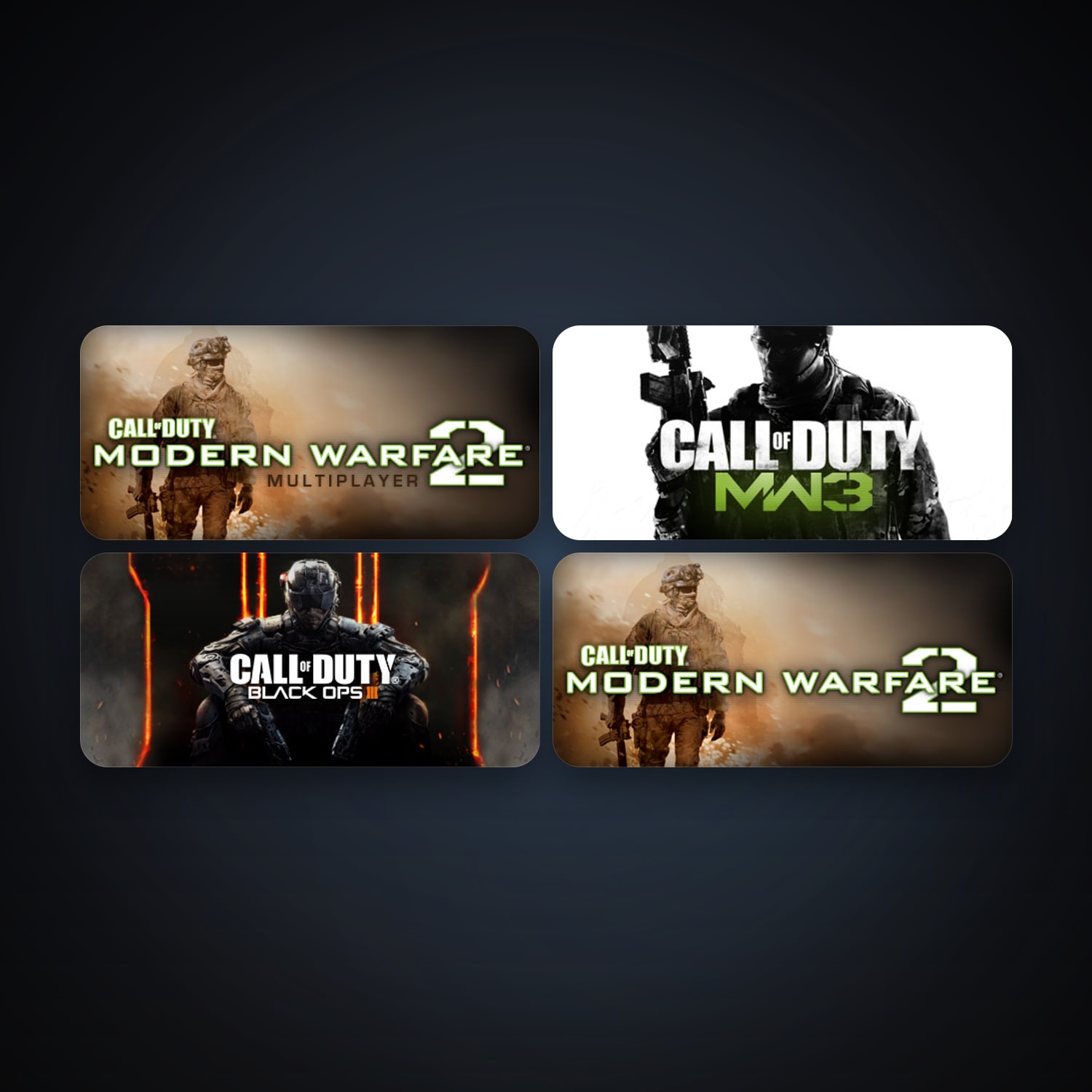 Call of Duty: Modern Warfare 2 (2009) + Call of Duty: Modern Warfare 2 - Multiplayer (2009), 8 games, clean — HabibiAccounts