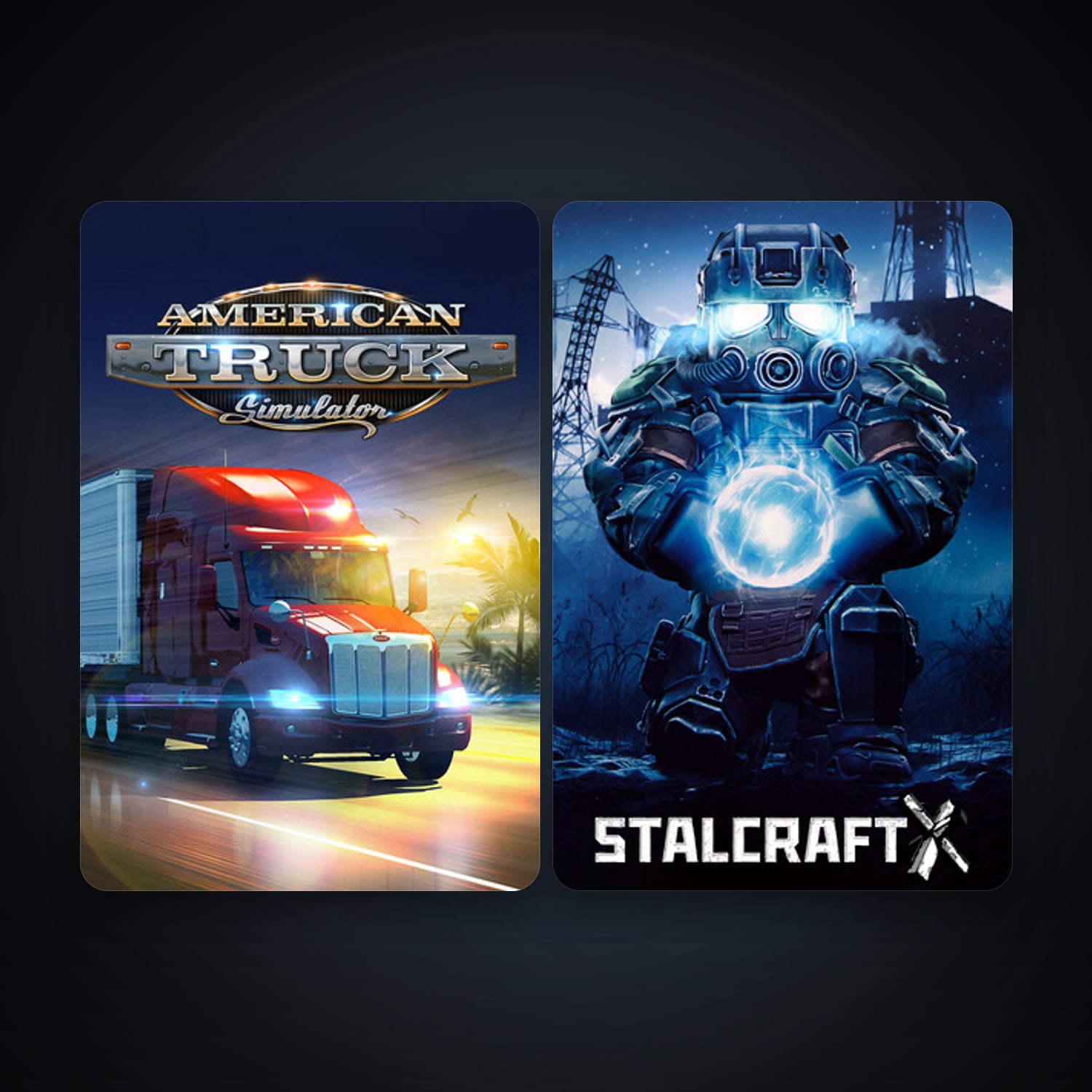 American Truck Simulator + STALCRAFT, 2 games, clean — HabibiAccounts