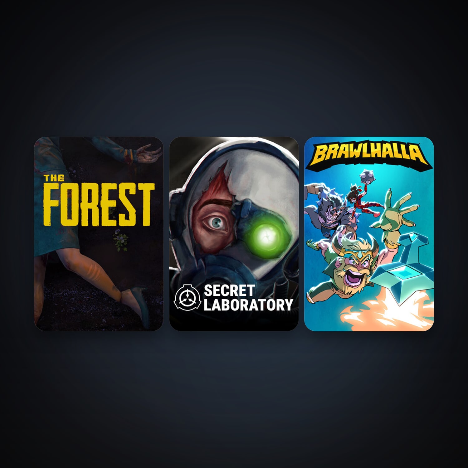 The Forest + Brawlhalla, 5 games, clean — HabibiAccounts