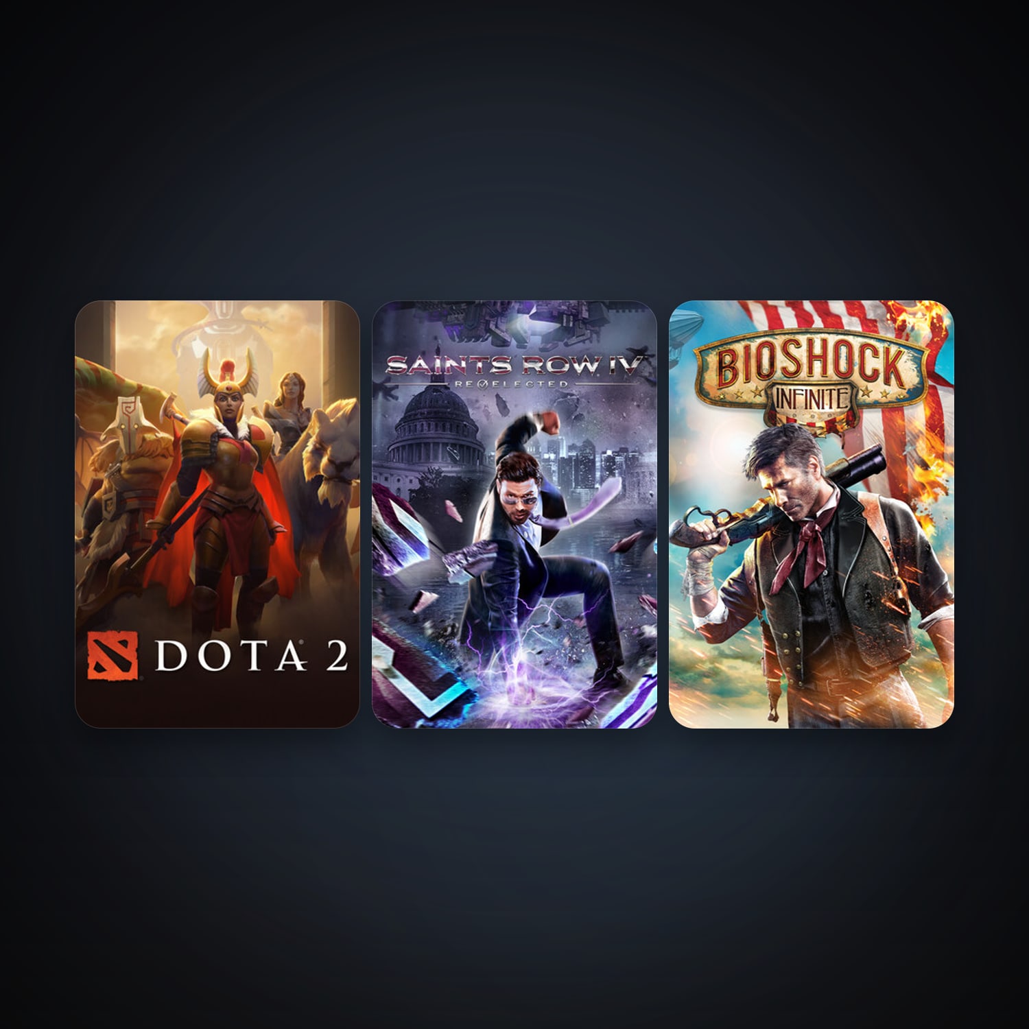 Dota 2 + BioShock Infinite, 3 games, clean — HabibiAccounts