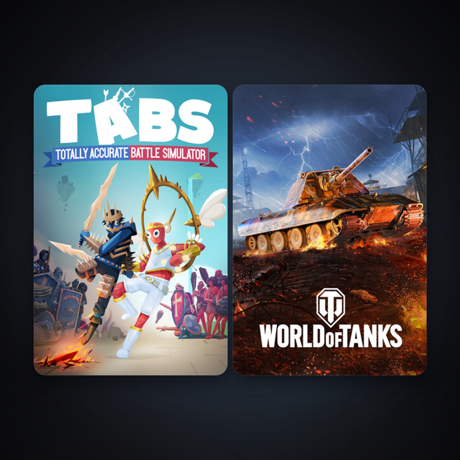 Totally Accurate Battle Simulator + World of Tanks, 4 games, clean — HabibiAccounts